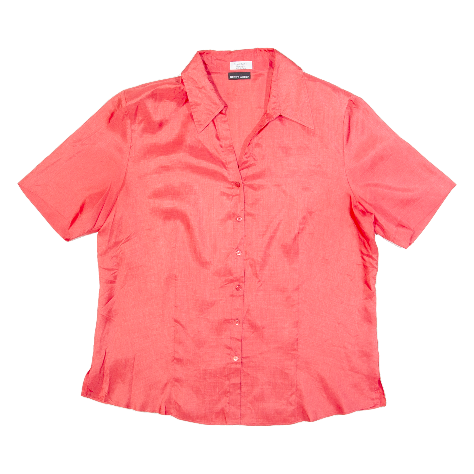 GERRY WEBER Womens Blouse Red Collared M Refurbished - N/A refurbished available on Cerqular