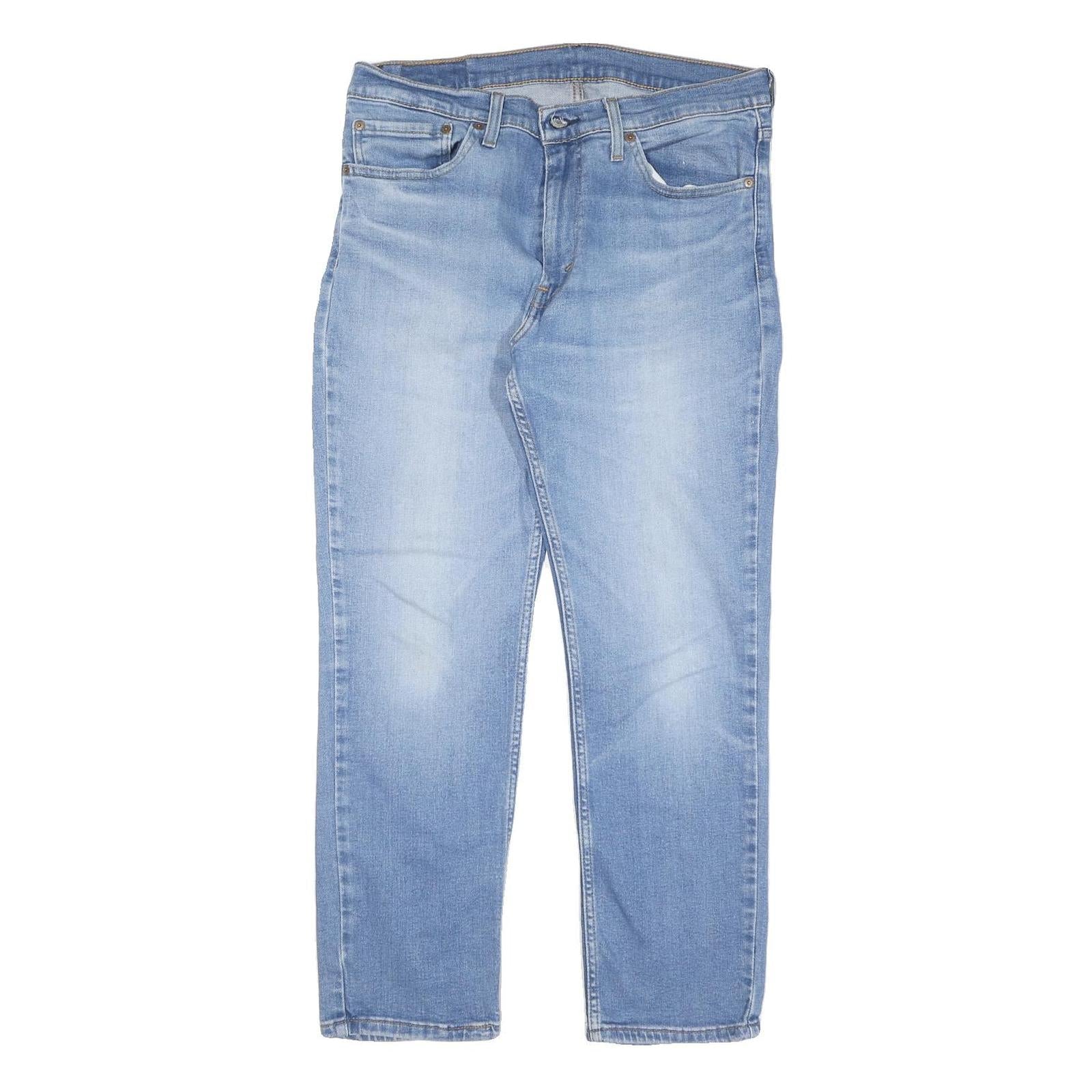 LEVI'S Mens Blue Regular Fit Straight Denim Light Wash Jeans W36 L30 Classic Zip Refurbished - N/A refurbished available on Cerqular