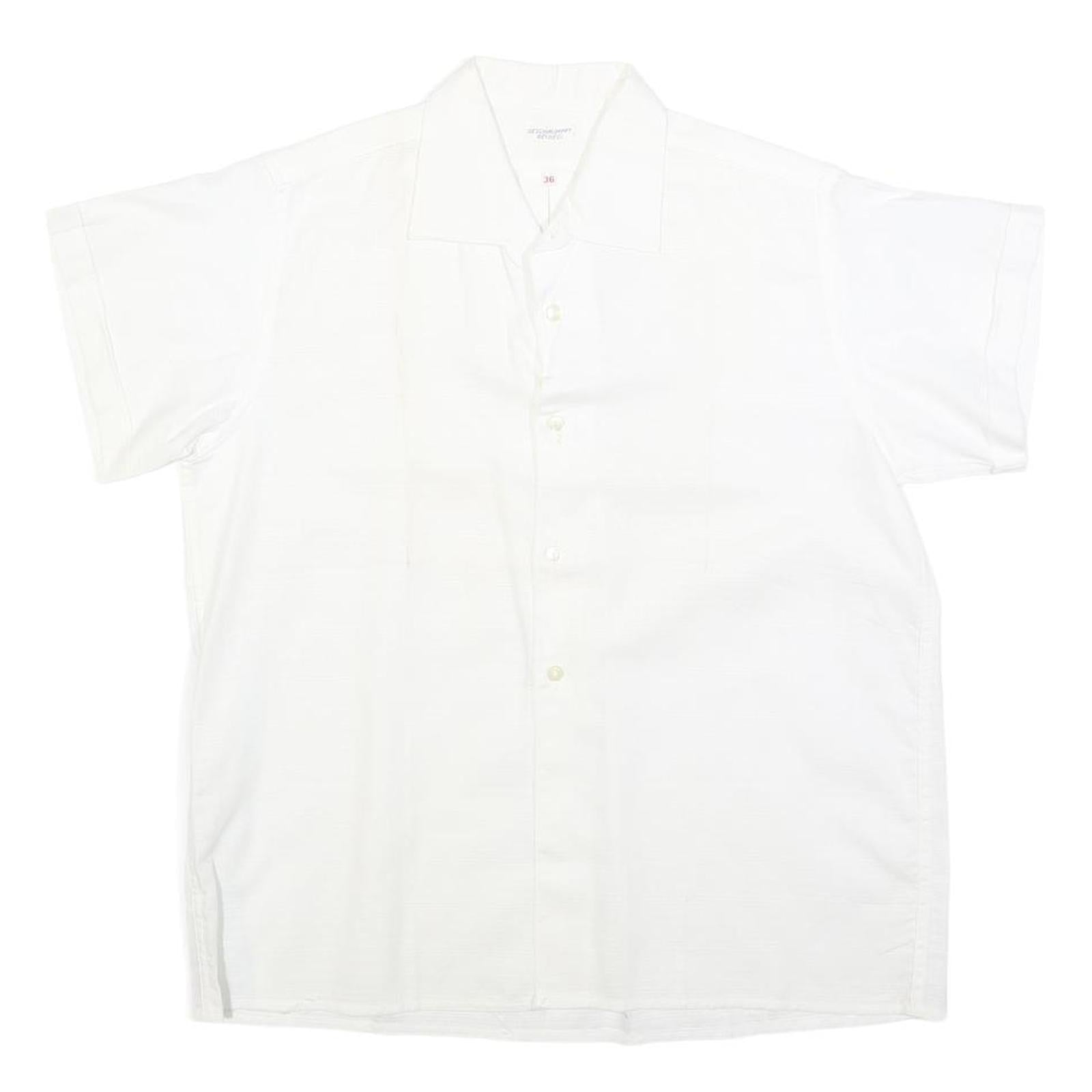 Womens White Plain Shirt M Cotton Blend Regular Fit Button Collar Casual Refurbished - N/A refurbished available on Cerqular