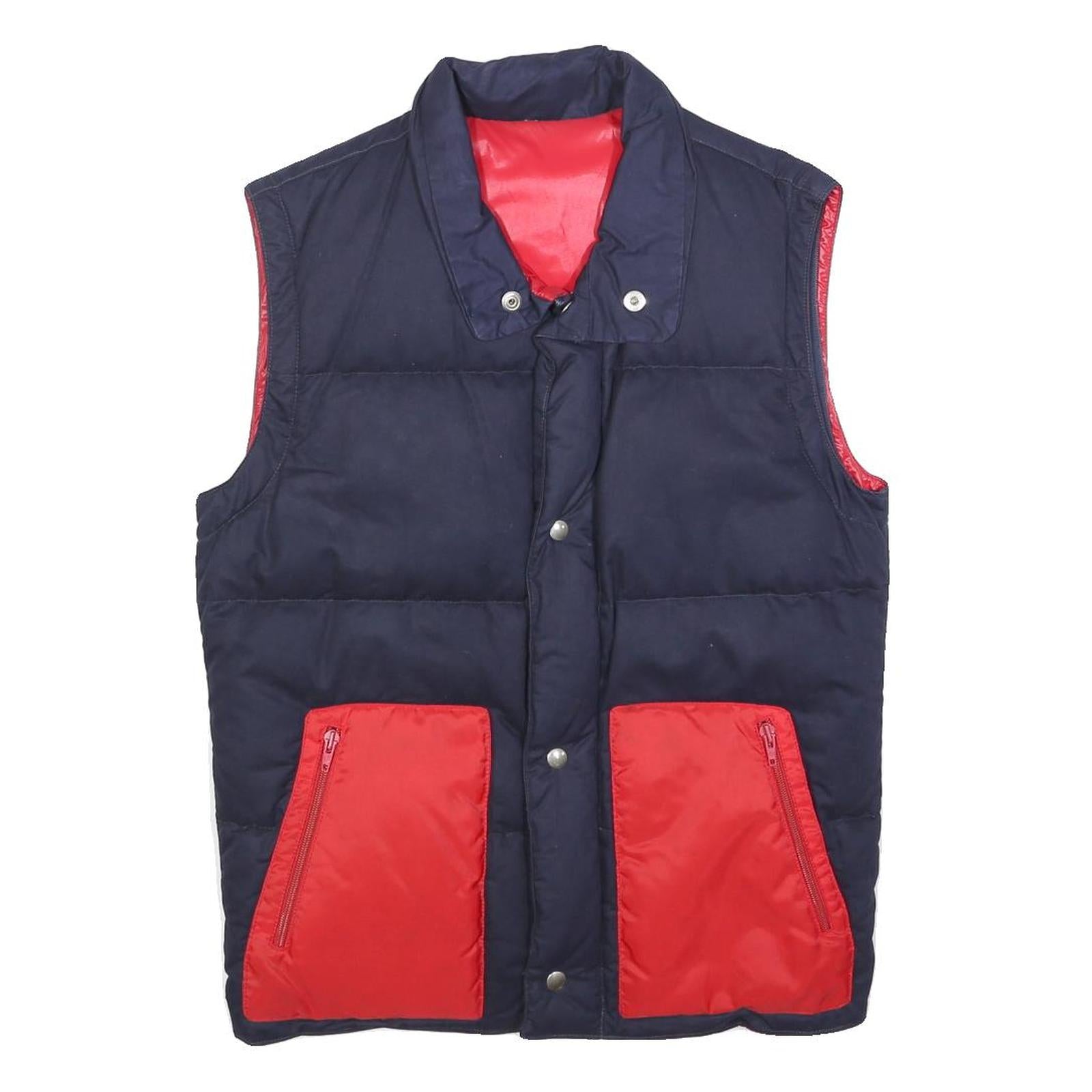 CASSIN Womens Navy & Red Puffer Jacket S Polyester Blend Zip Block Colour Refurbished - N/A refurbished available on Cerqular
