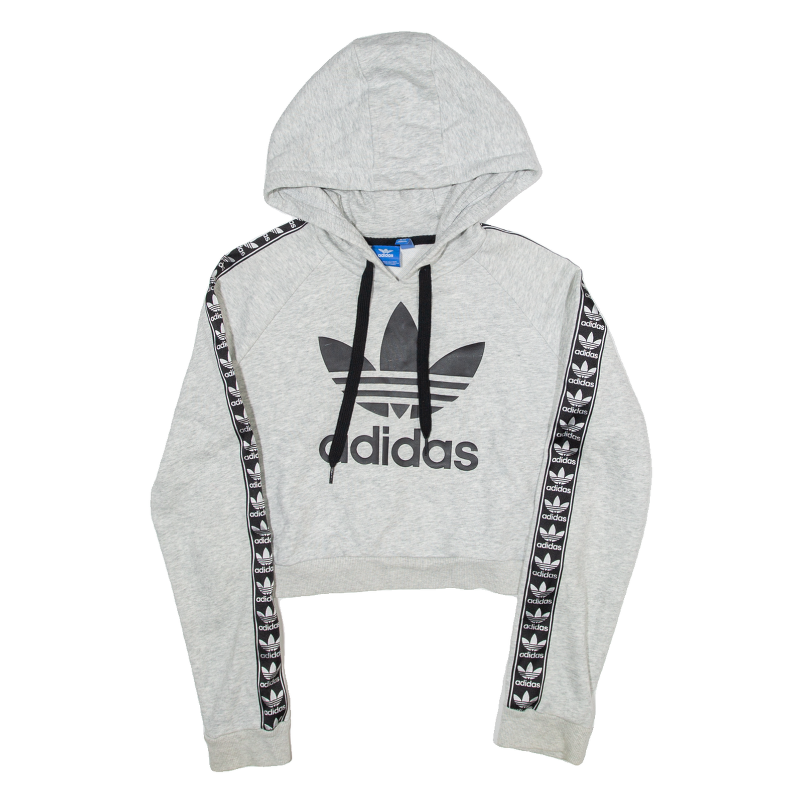 ADIDAS Cropped Womens Grey Hoodie UK 10 Refurbished - N/A refurbished available on Cerqular