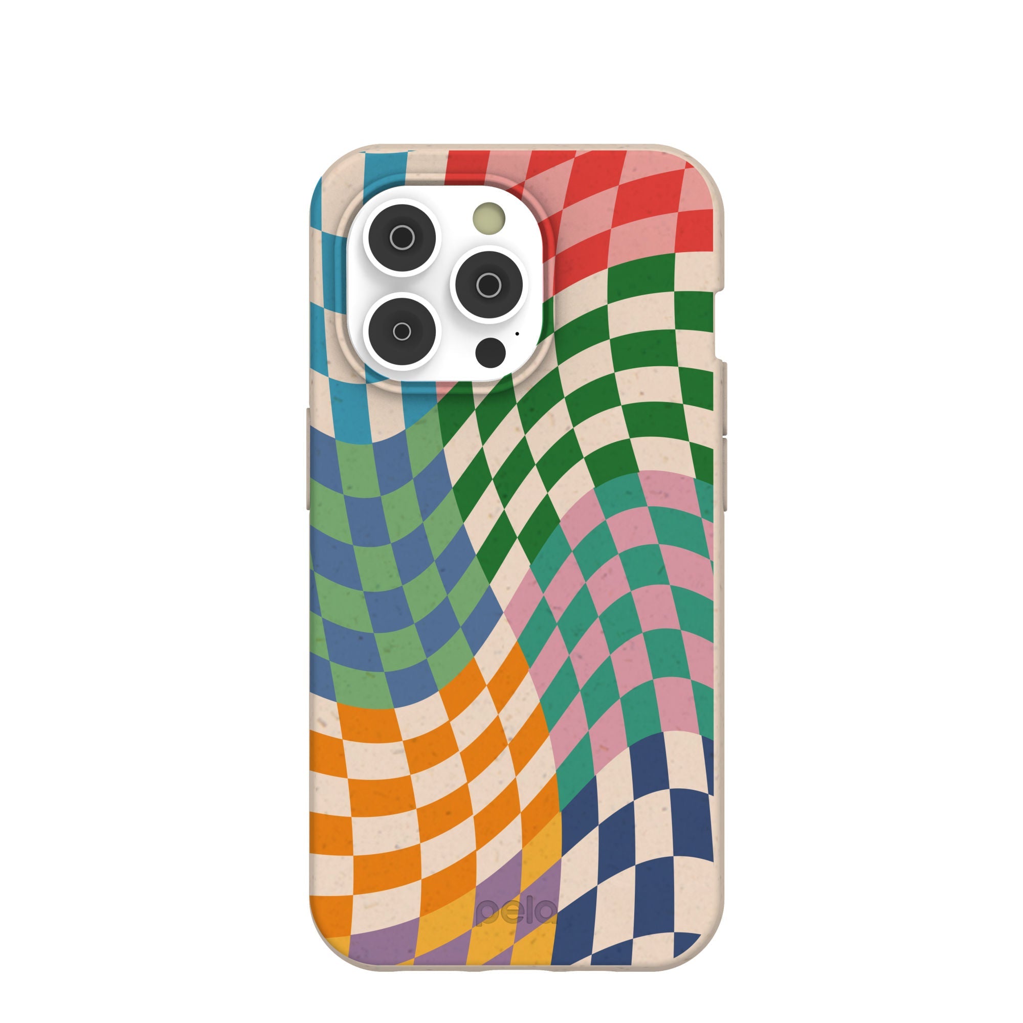 Seashell Patchwork iPhone 14 Pro Case Refurbished - Pela Case refurbished available on Cerqular