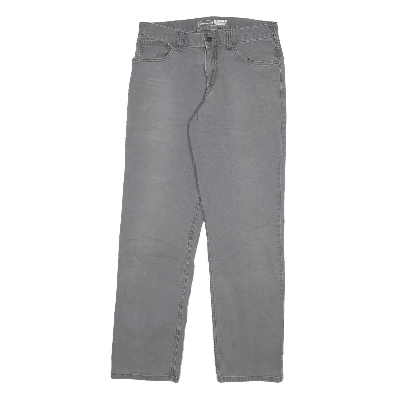 CARHARTT Mens Relaxed Grey Jeans Denim W31 L31 Workwear Durable Zip Fly Refurbished - N/A refurbished available on Cerqular
