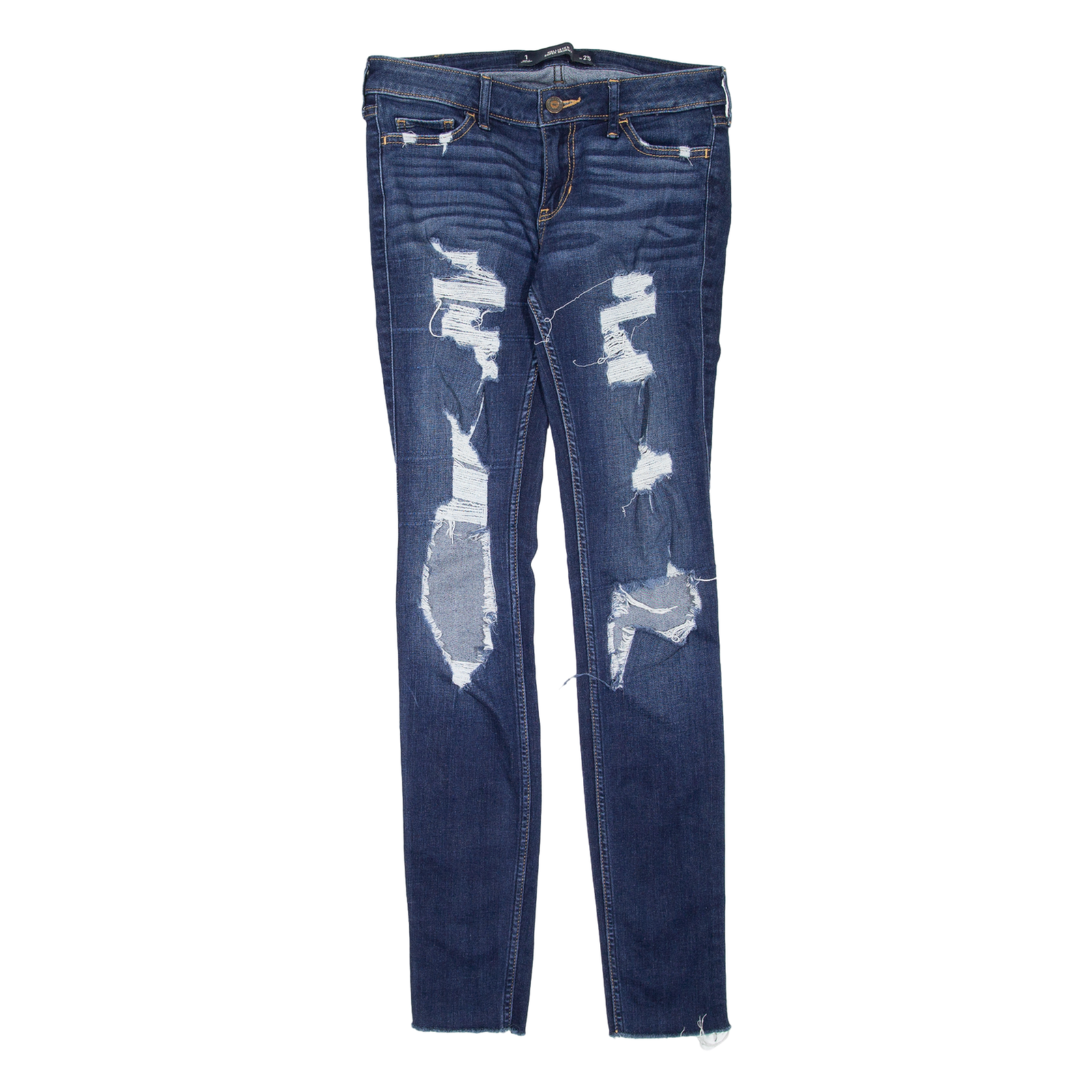 HOLLISTER Distressed Womens Jeans Blue Slim Skinny W25 L28 Refurbished - N/A refurbished available on Cerqular