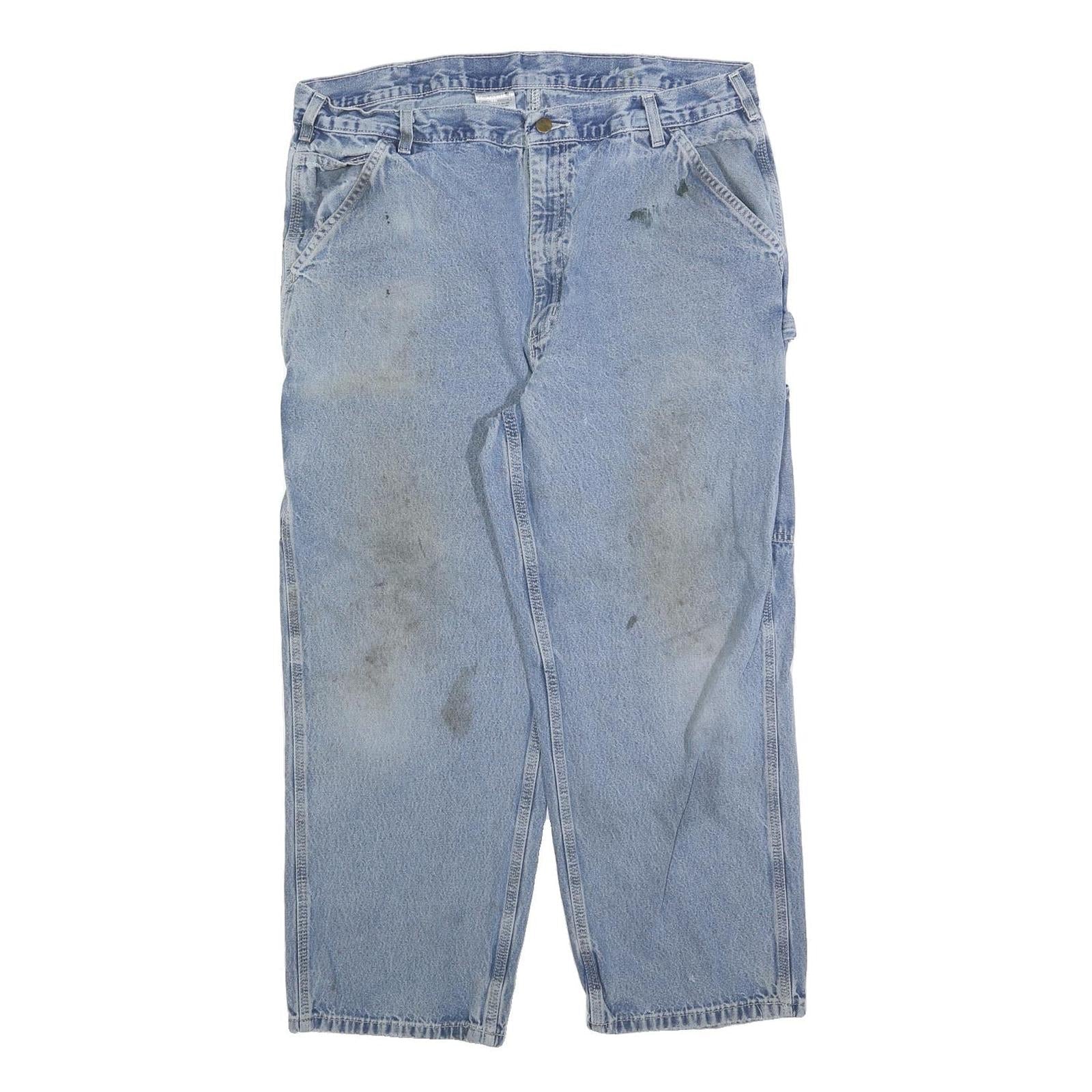 CARHARTT Mens Loose Light Blue Denim Jeans W40 L28 Workwear Zip Closure Refurbished - N/A refurbished available on Cerqular