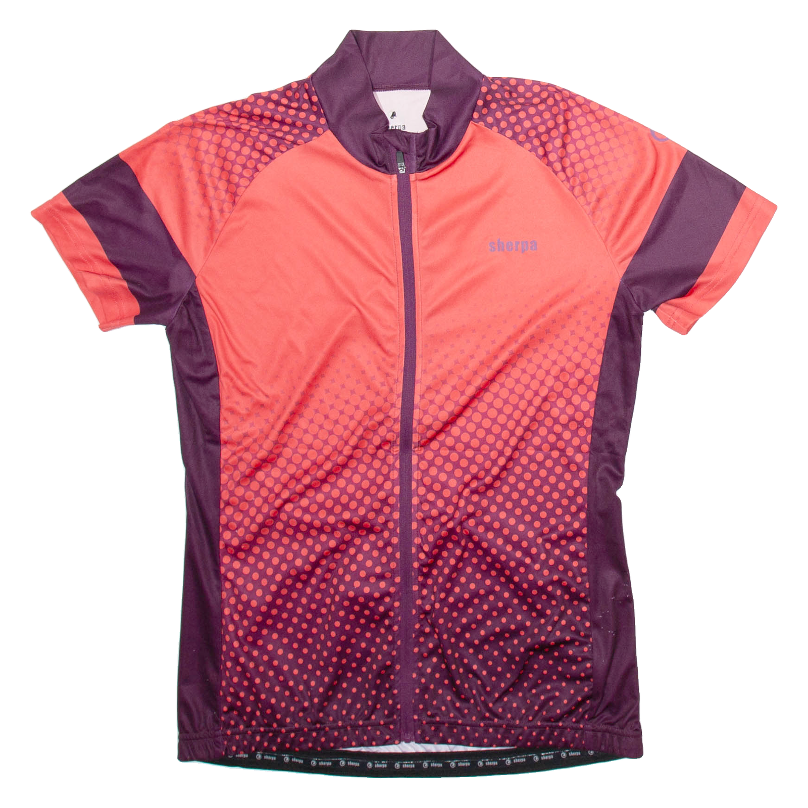 SHERPA Full Zip Cycling Womens Jersey Pink Button Neck XL Refurbished - N/A refurbished available on Cerqular