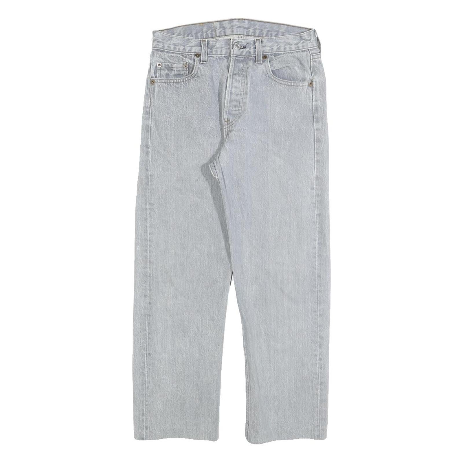 LEVI'S Womens Jeans Blue Regular Straight Denim W26 L25 Button Closure Refurbished - N/A refurbished available on Cerqular