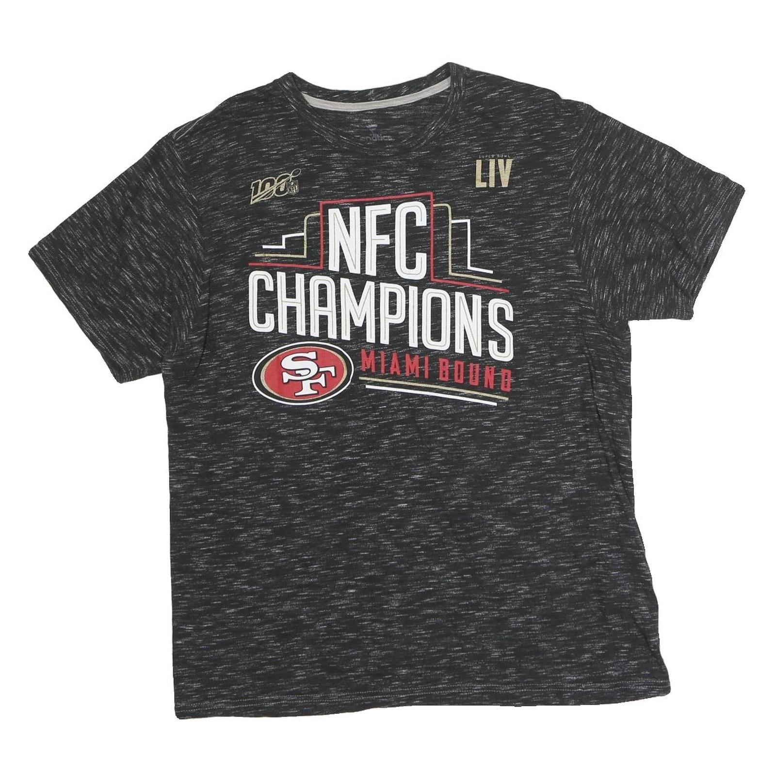 Buy FANATIC Mens Black NFC Champions Graphic T-Shirt L Crew Neck Short Sleeve Refurbished - $19.49 FANATIC Mens Black NFC Champions Graphic T-Shirt L Crew Neck Short Sleeve Refurbished - N/A refurbished available on Cerqular
