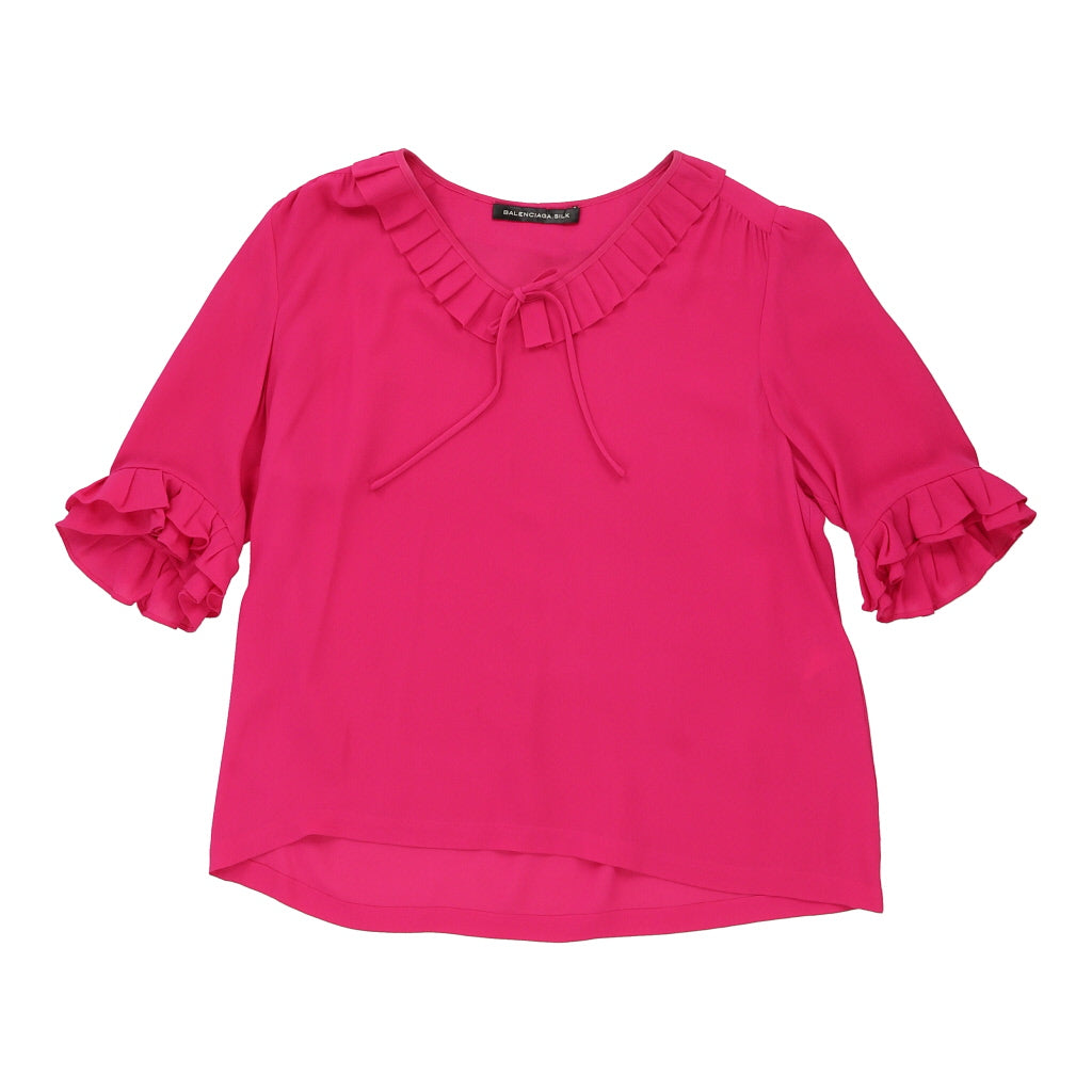 Balenciaga Blouse - Medium Pink Silk | Size: medium Refurbished - N/A (Preloved Designer is not a specific brand, it refurbished available on Cerqular