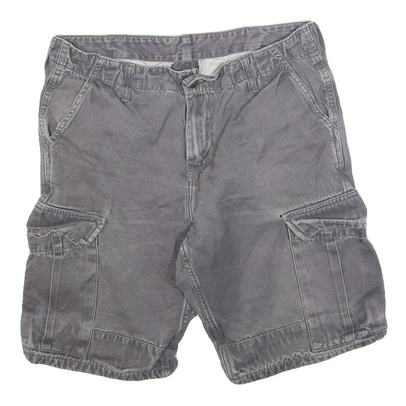 CARHARTT Mens Shorts Grey Cargo Cotton Blend M W33 Durable Workwear Refurbished - N/A refurbished available on Cerqular