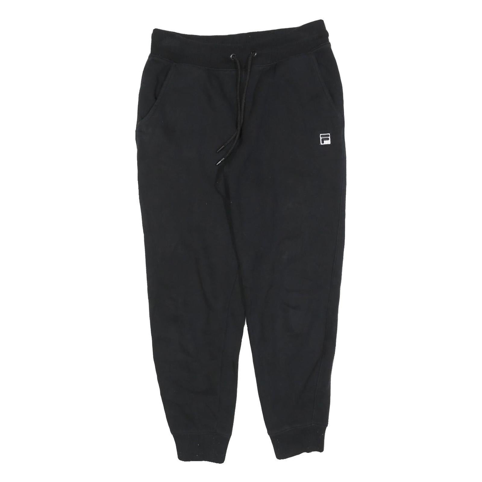 FILA Womens Joggers Black Slim Tapered S W28 L26 Cotton Blend Logo Casual Refurbished - N/A refurbished available on Cerqular