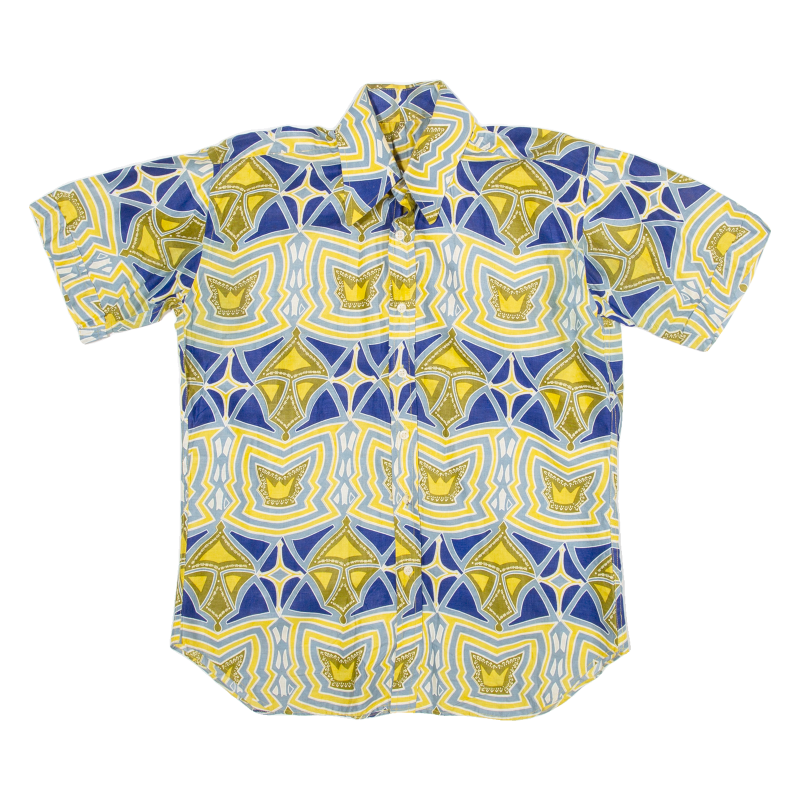 Mens Shirt Blue Crazy Pattern M Refurbished - N/A refurbished available on Cerqular