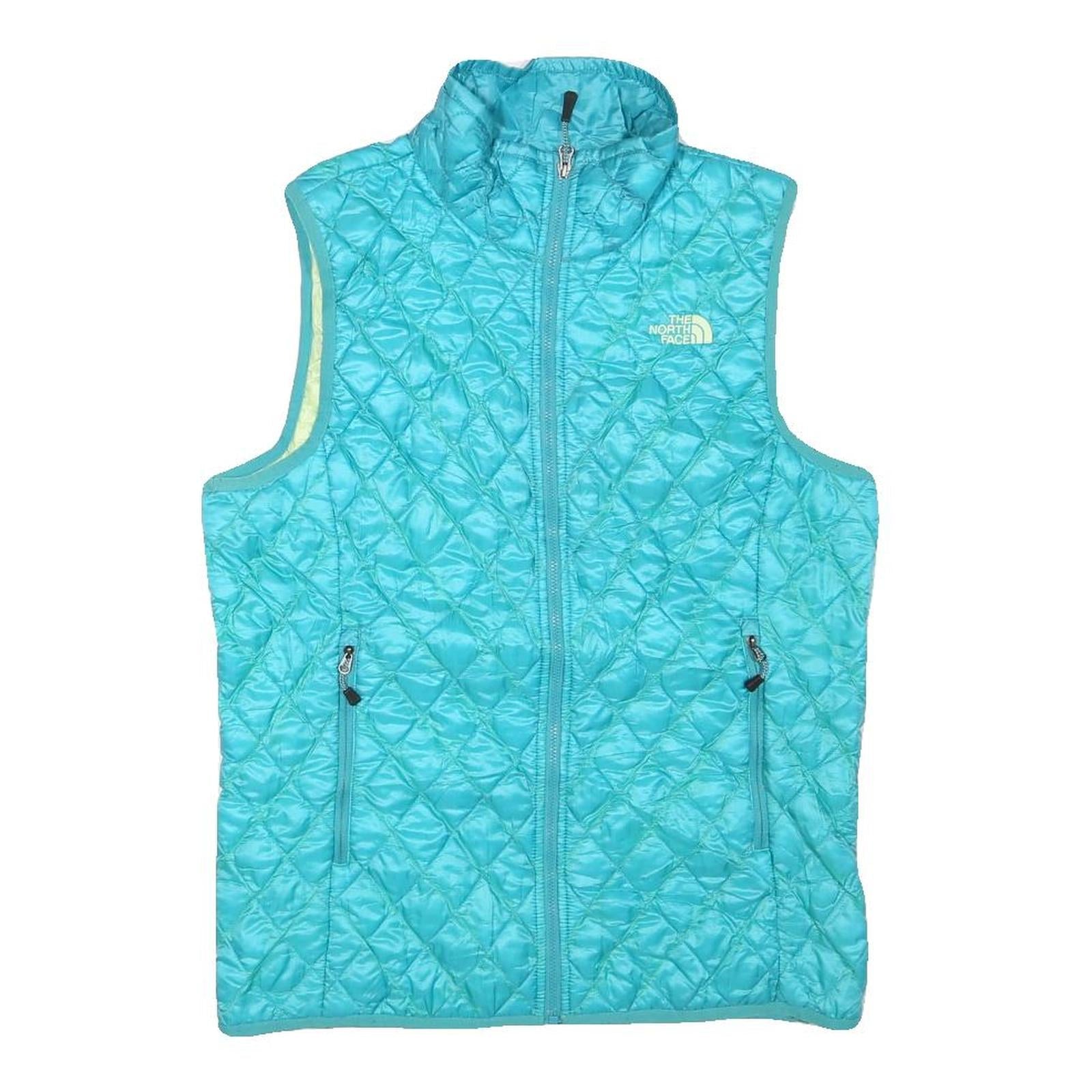 THE NORTH FACE Womens Blue Quilted Zip Jacket M Polyester Blend Lightweight Vest Refurbished - N/A refurbished available on Cerqular