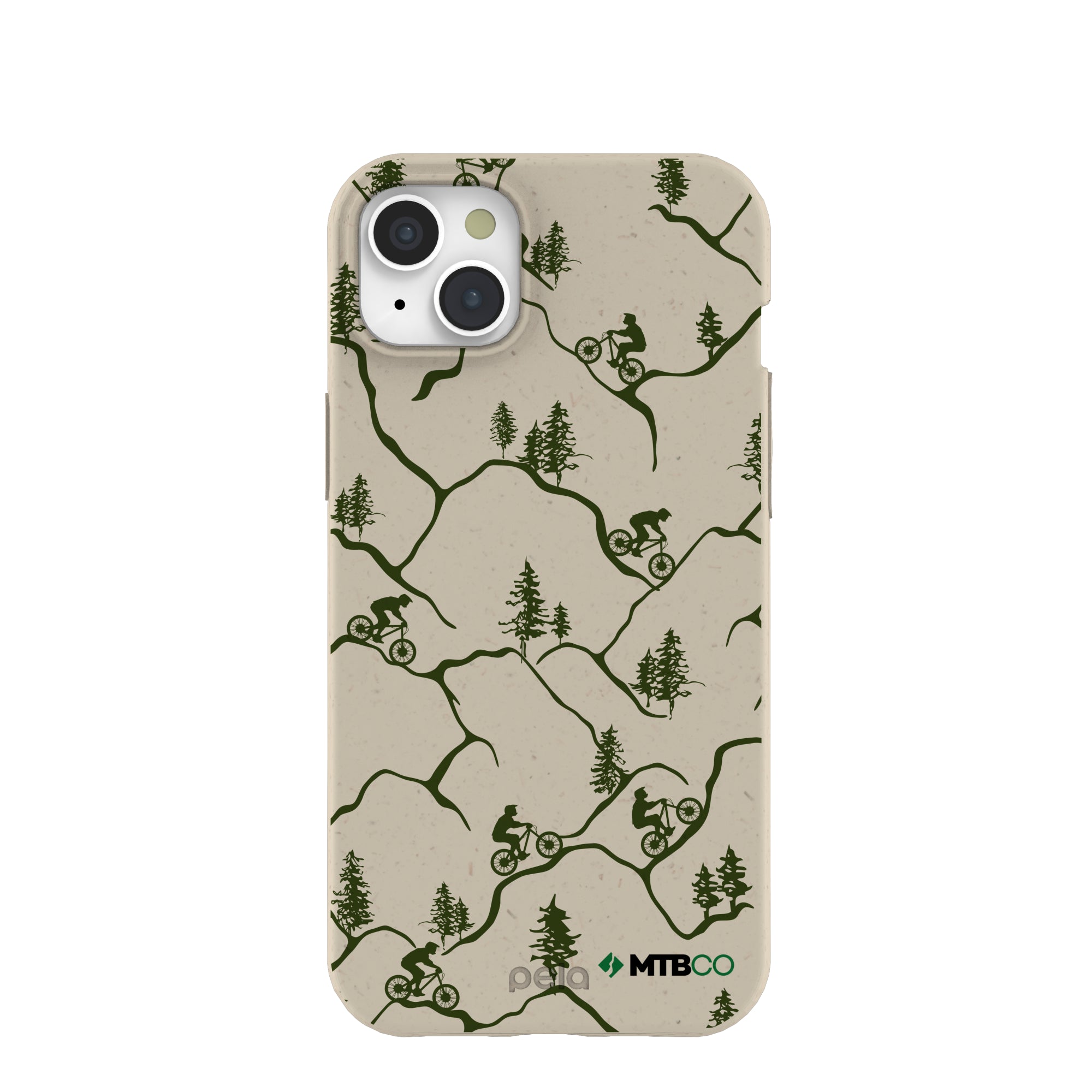 London Fog Bike Trek MTBCO iPhone 15 Plus Case Refurbished - Pela Case refurbished available on Cerqular