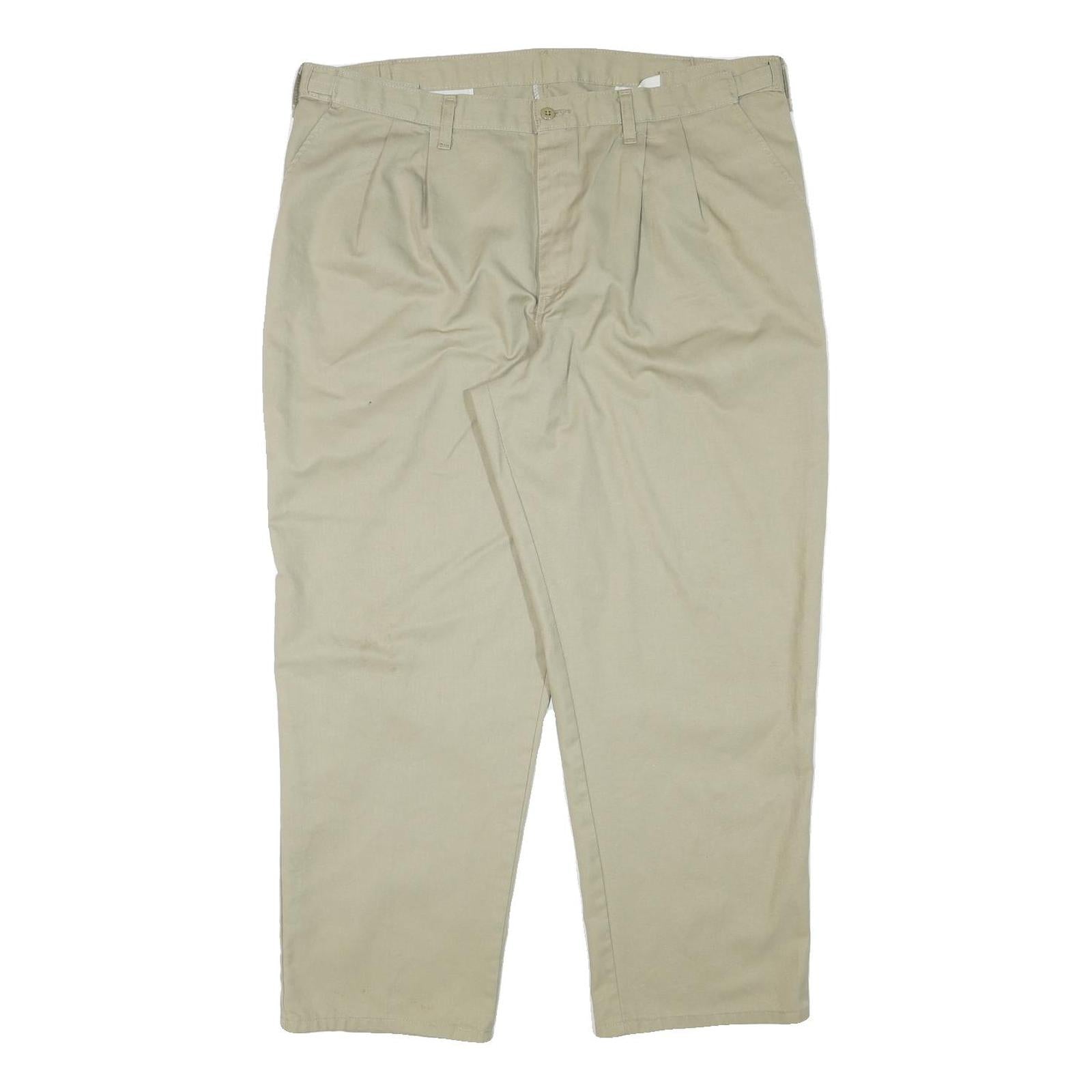 DICKIES Mens Cotton Blend Beige Relaxed Straight Trousers W40 L29 Workwear Zip Refurbished - N/A refurbished available on Cerqular