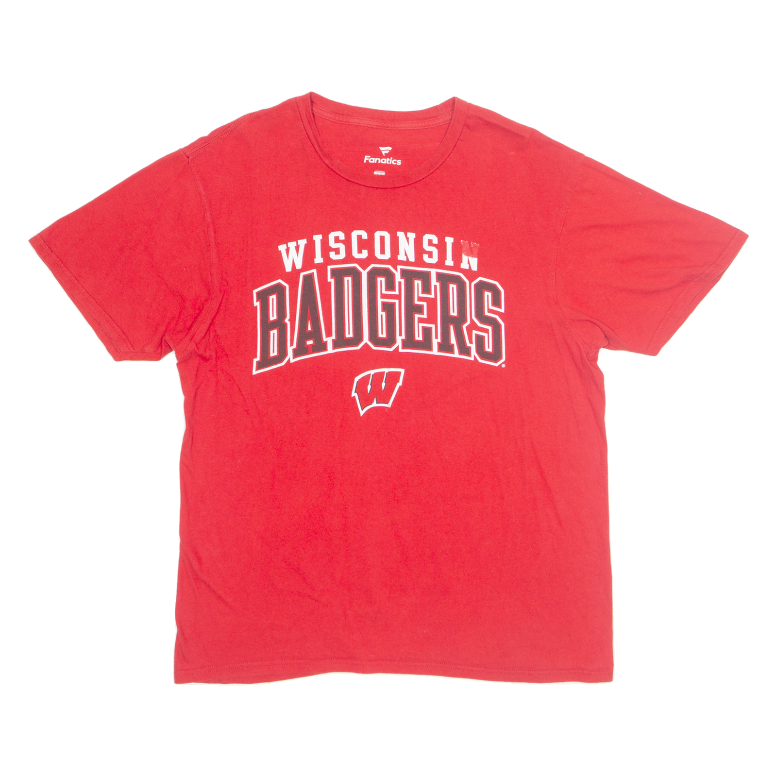 FANATICS Wisconsin Badgers Mens T-Shirt Red USA M Refurbished - N/A refurbished available on Cerqular