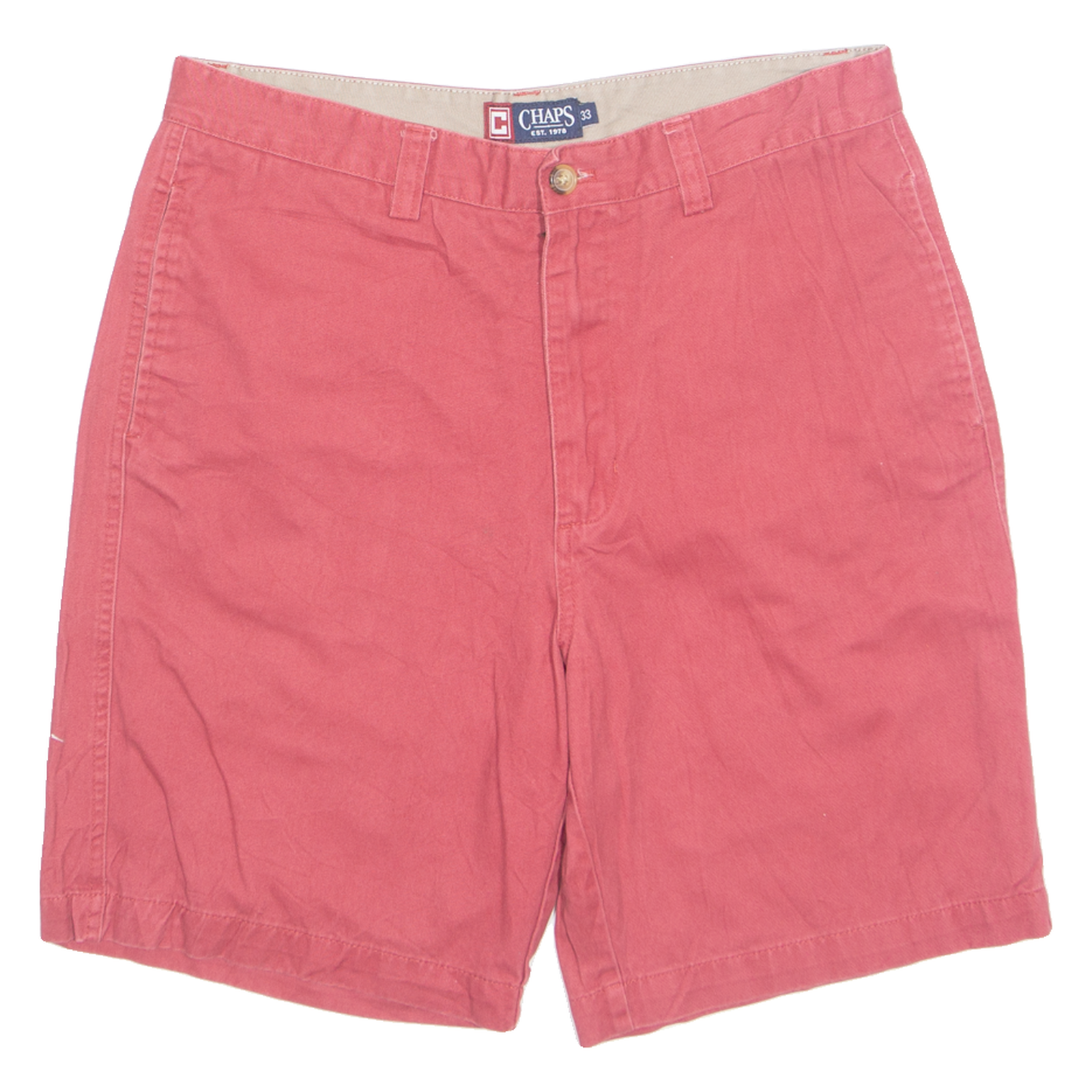CHAPS Mens Chino Shorts Red 90s M W33 Refurbished - N/A refurbished available on Cerqular
