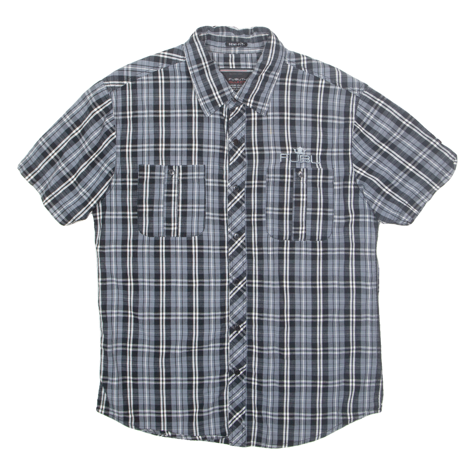 FUBU Mens Shirt Black Check Long Sleeve M Refurbished - N/A refurbished available on Cerqular