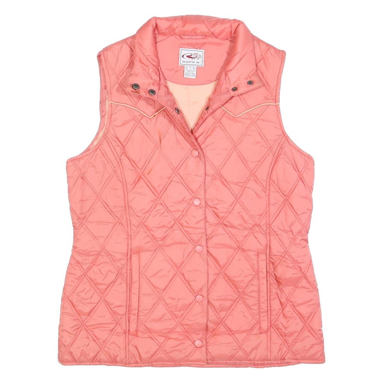 Buy ROPER Womens Pink Quilted Sleeveless Jacket M Polyester Blend Button Front Refurbished - $37.69 ROPER Womens Pink Quilted Sleeveless Jacket M Polyester Blend Button Front Refurbished - N/A refurbished available on Cerqular