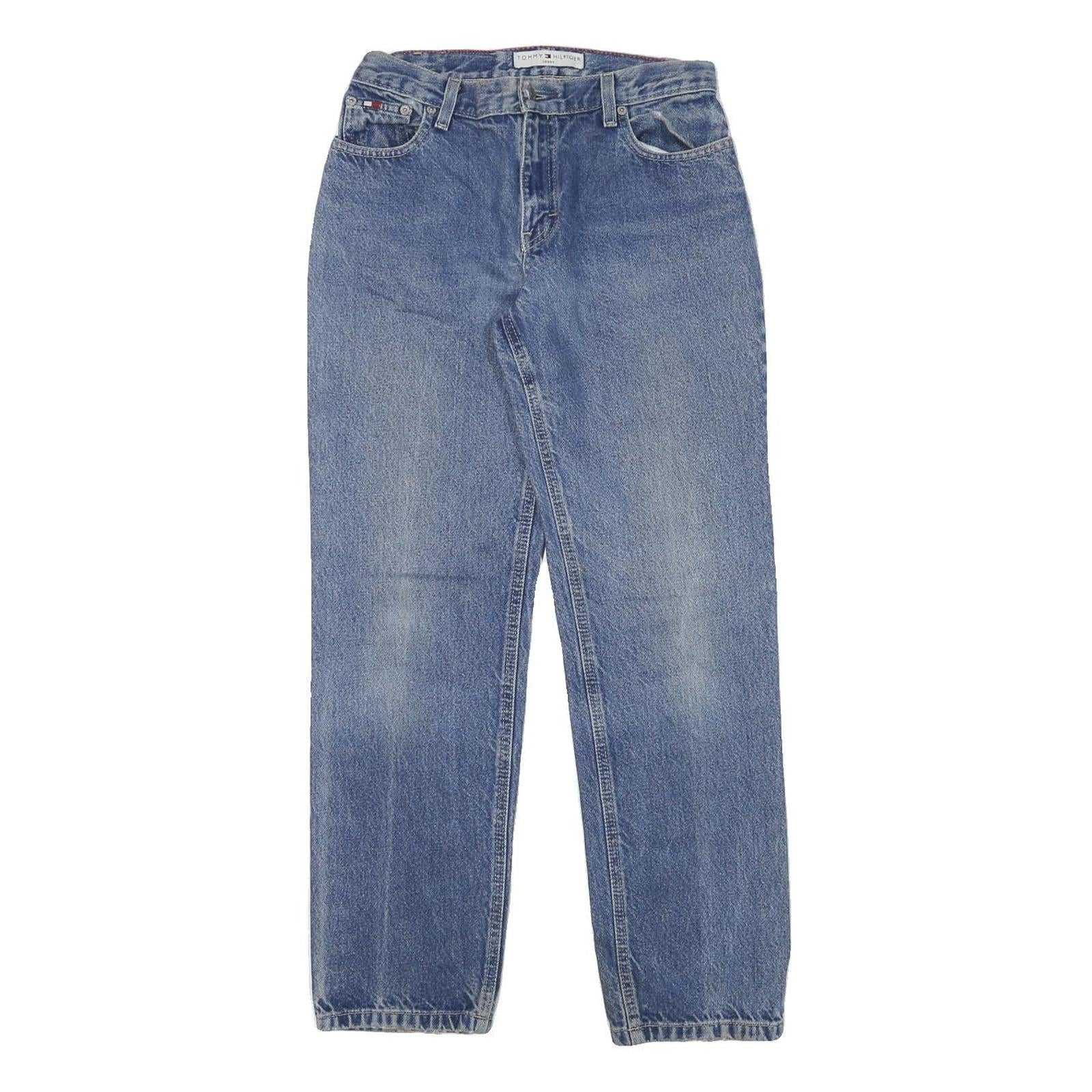 TOMMY HILFIGER Mens Blue Regular Fit Straight Denim W28 L29 Classic Zip Jeans Refurbished - N/A refurbished available on Cerqular