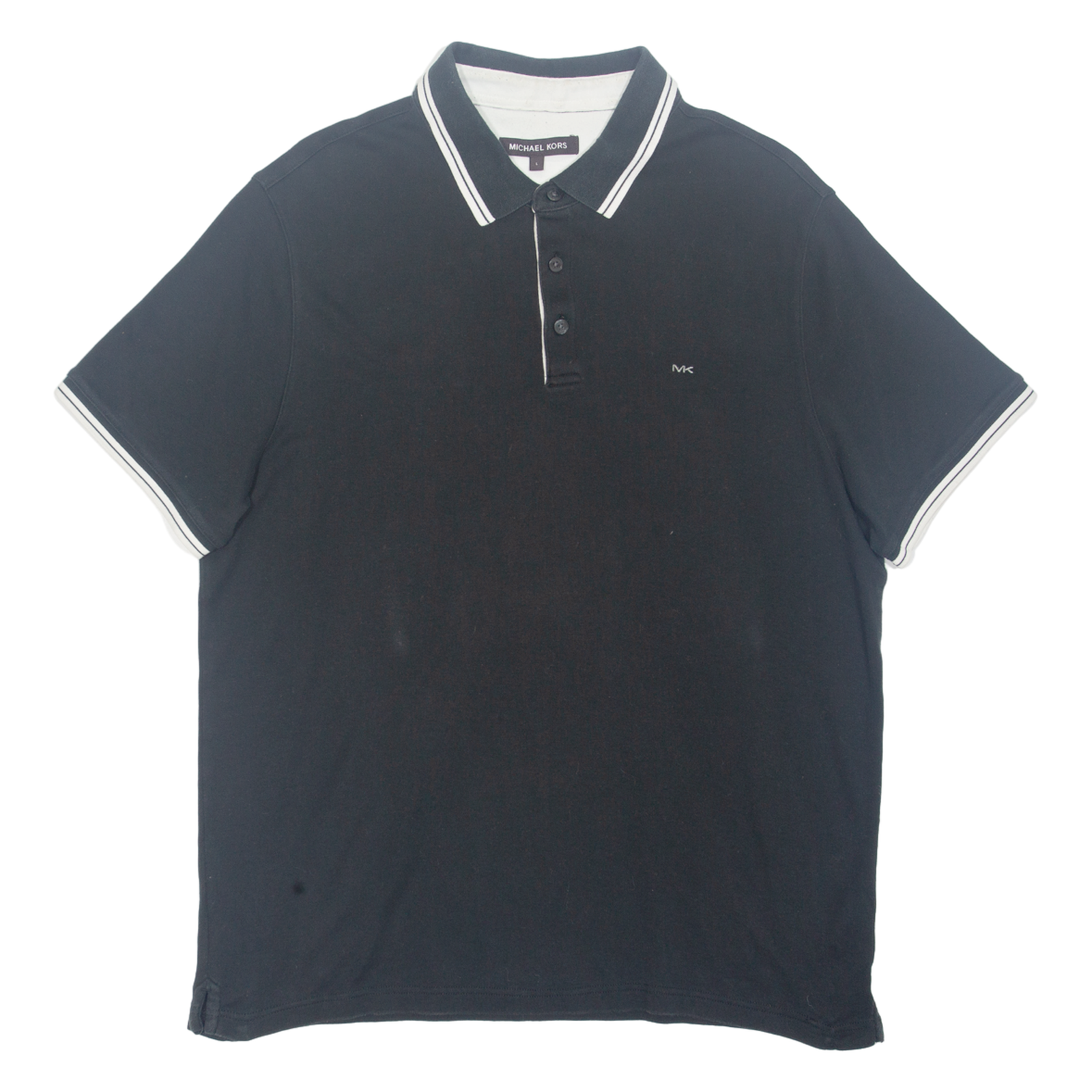 MICHAEL KORS Mens Polo Shirt Black L Refurbished - N/A refurbished available on Cerqular