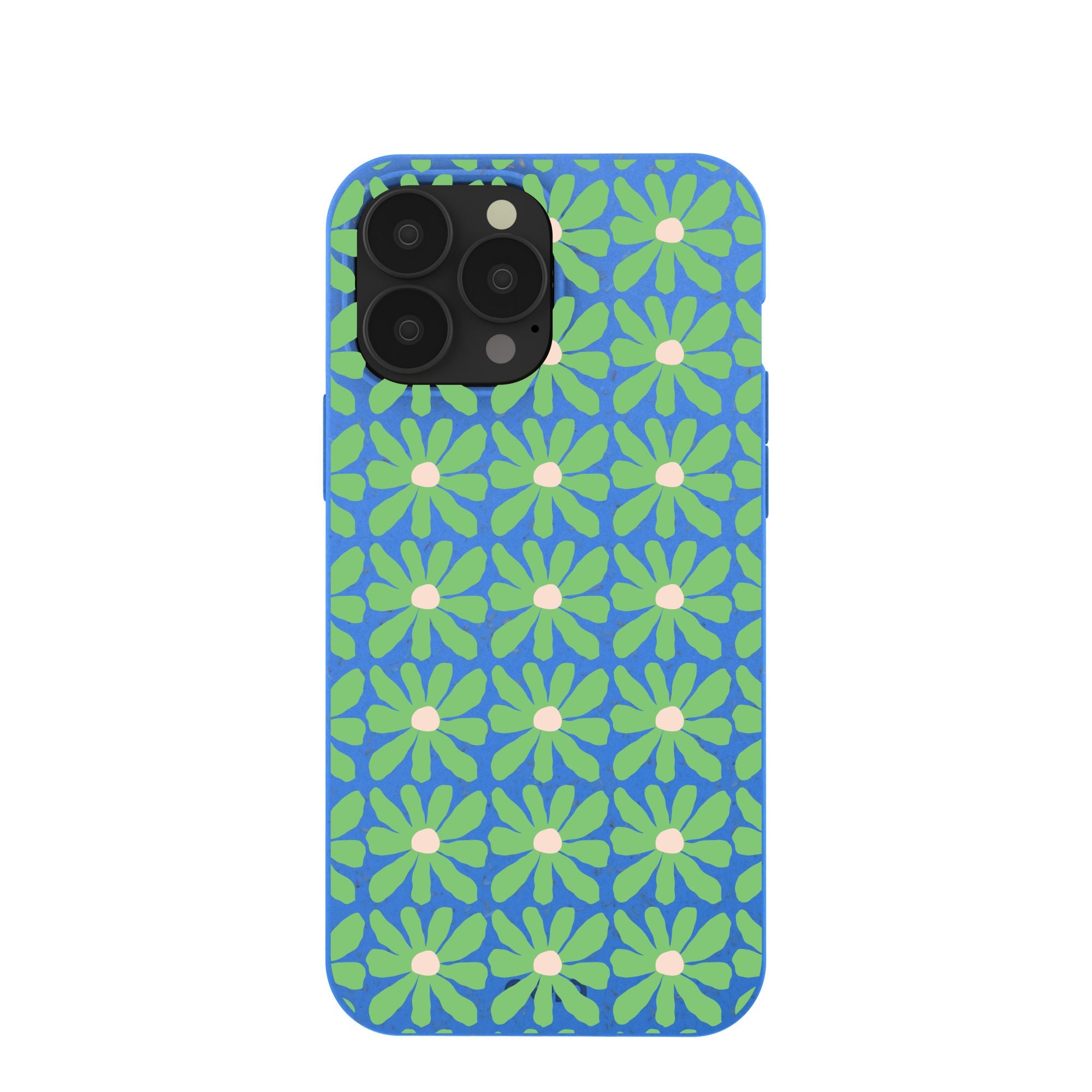 Electric Blue Flower Child iPhone 13 Pro Max Case Refurbished - Pela Case refurbished available on Cerqular