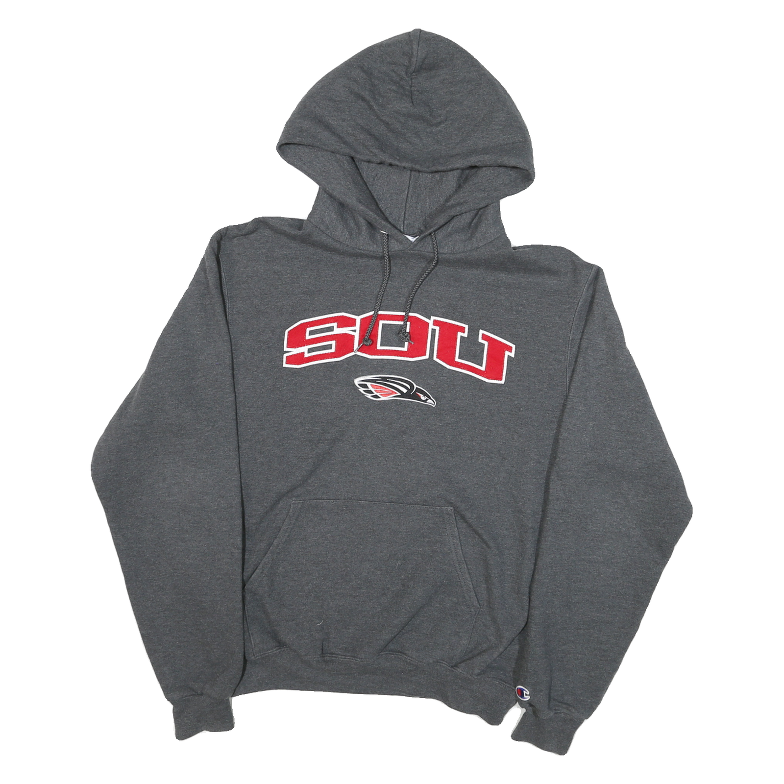 CHAMPION Mens Grey SOU Logo Pullover Hoodie S Cotton Blend Casual Refurbished - N/A refurbished available on Cerqular