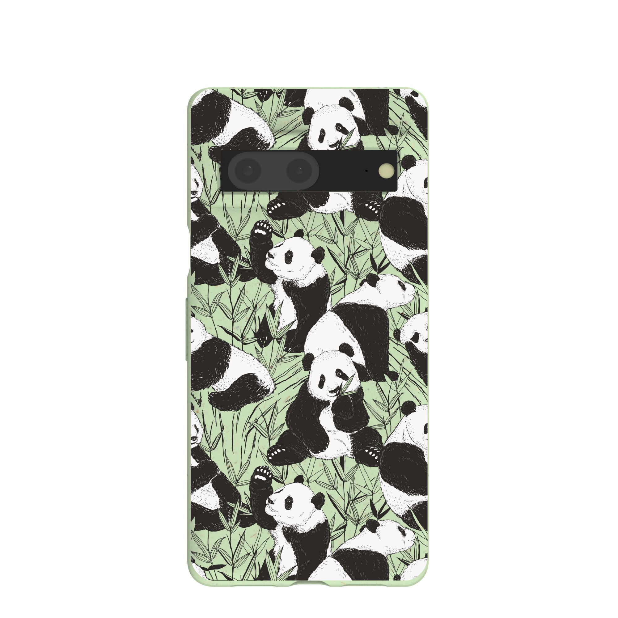 Sage Green Pandamonium Google Pixel 7 Case Refurbished - Pela Case refurbished available on Cerqular