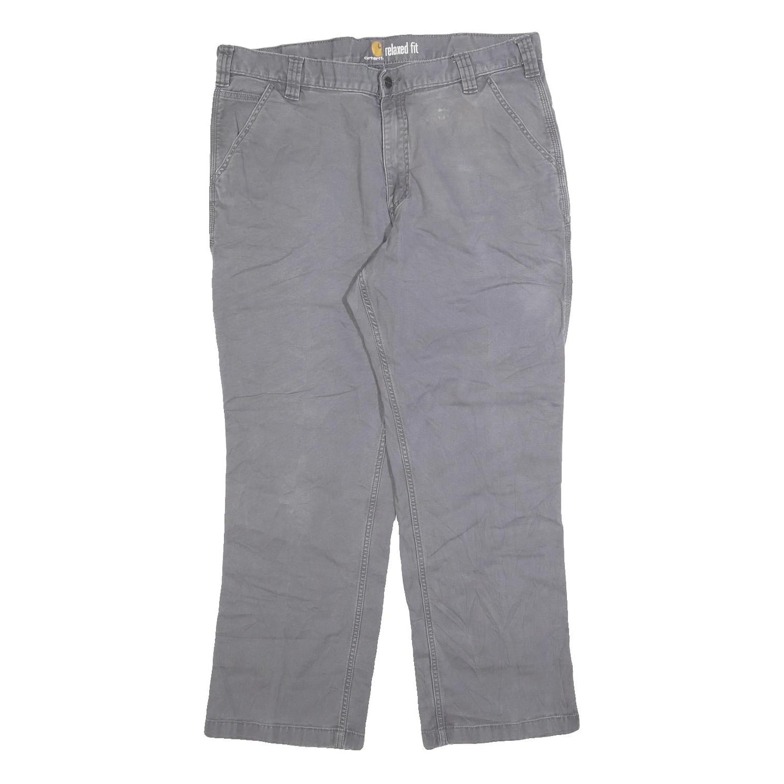 CARHARTT Mens Relaxed Fit Jeans Grey Cotton Blend W38 L30 Utility Workwear Refurbished - N/A refurbished available on Cerqular
