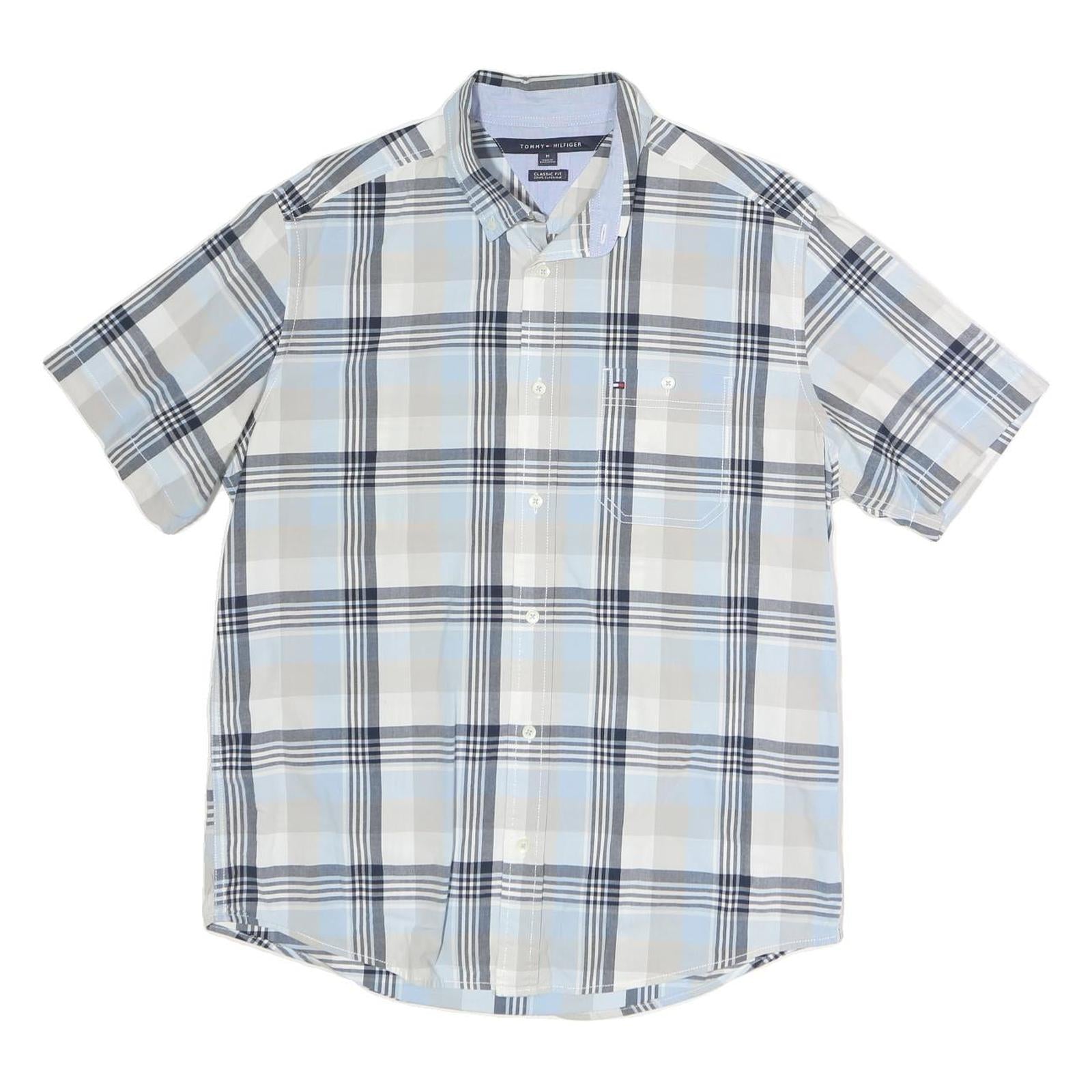 Buy TOMMY HILFIGER Mens Blue & Grey Check Shirt M Classic Fit Casual Button-Down Refurbished - $38.99 TOMMY HILFIGER Mens Blue & Grey Check Shirt M Classic Fit Casual Button-Down Refurbished - N/A refurbished available on Cerqular