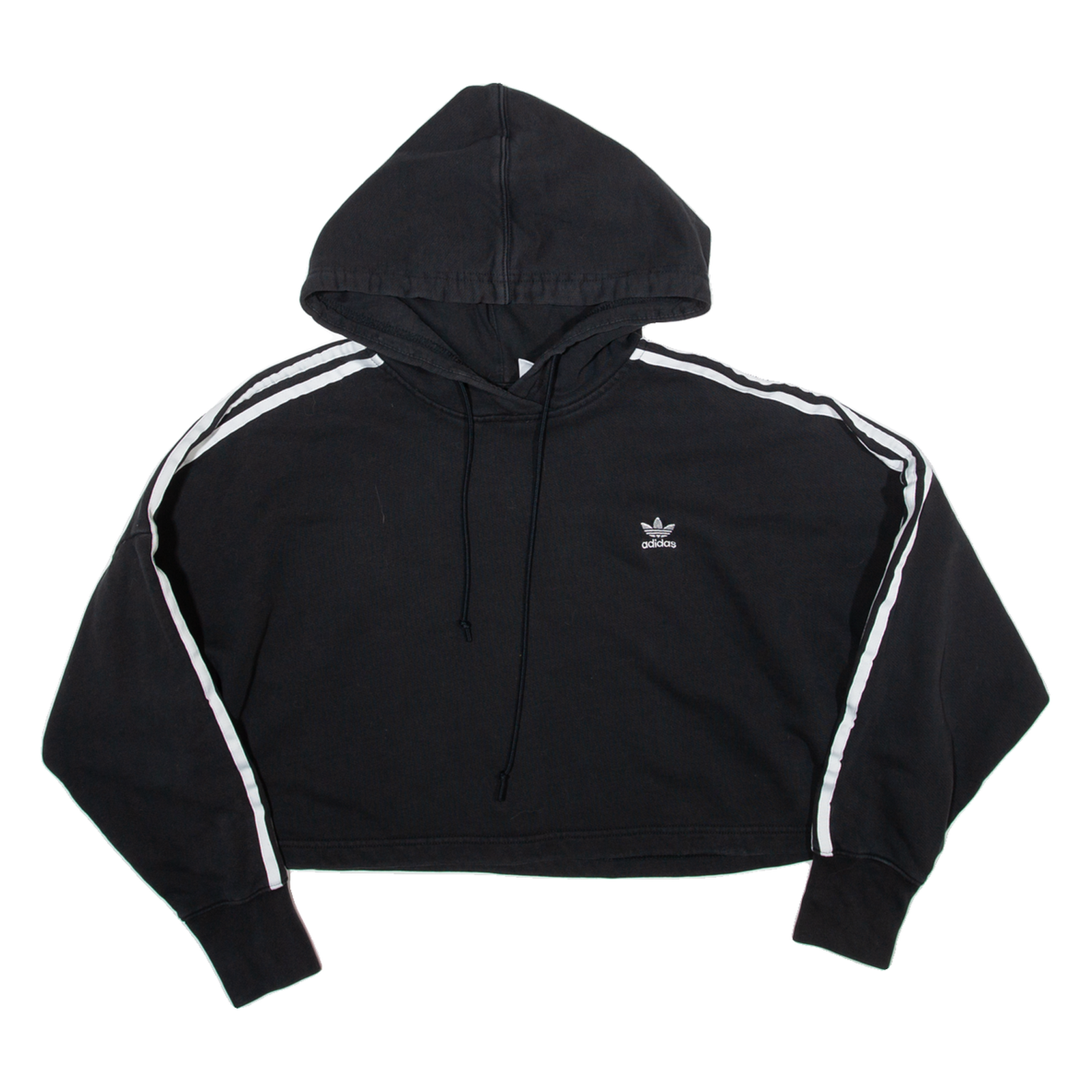 ADIDAS Cropped Womens Black Hoodie UK 8 Refurbished - N/A refurbished available on Cerqular