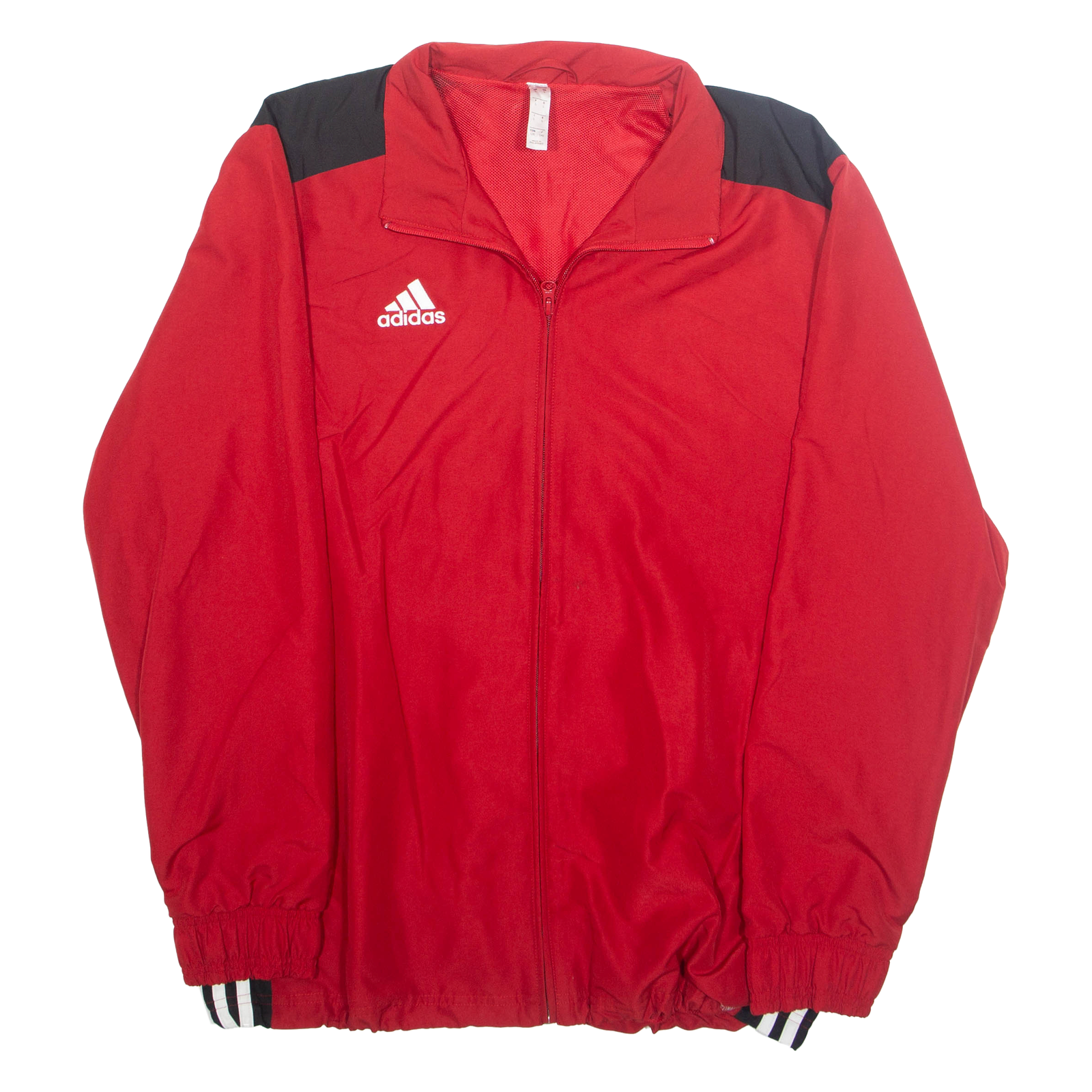ADIDAS Mesh Lined Mens Track Jacket Red L Refurbished - N/A refurbished available on Cerqular
