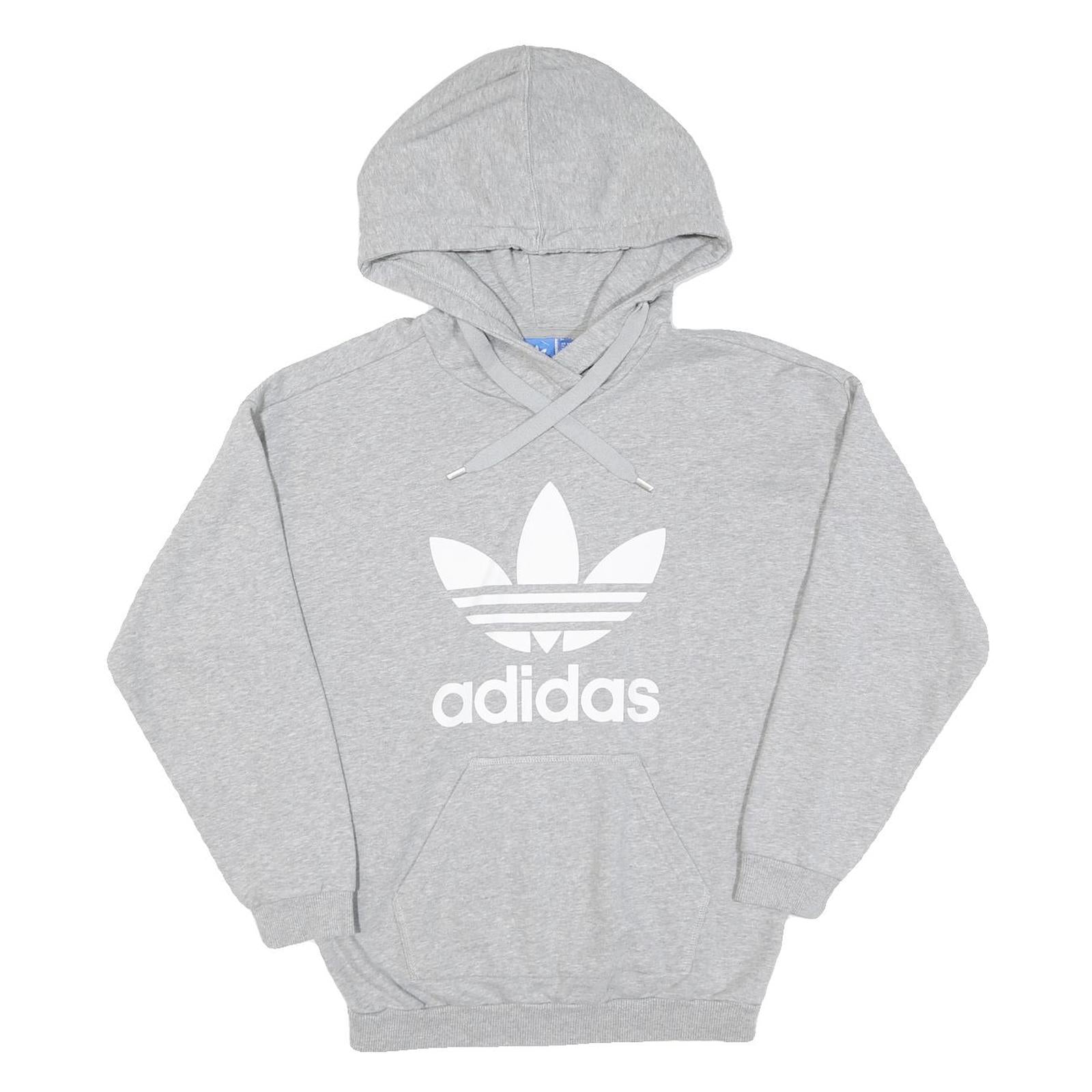 ADIDAS Womens Grey Hoodie UK 10 Cotton Pullover Hooded Sweatshirt Refurbished - N/A refurbished available on Cerqular