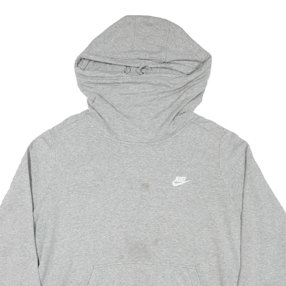 NIKE Womens Grey Hoodie 2XL Cotton Blend Pullover Sweatshirt Casual Refurbished - N/A refurbished available on Cerqular