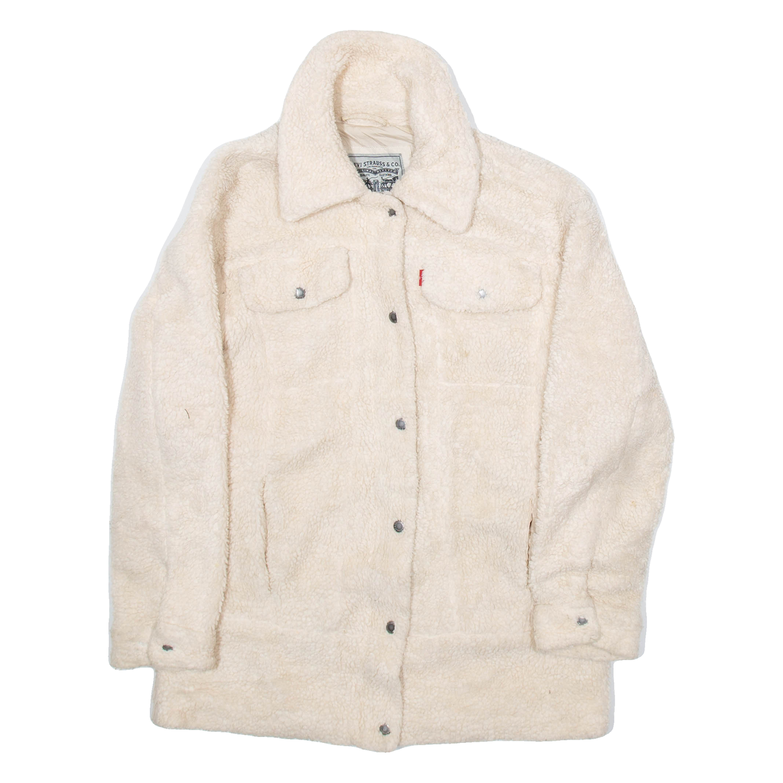 LEVI'S Sherpa Womens Jacket Cream S Refurbished - N/A refurbished available on Cerqular