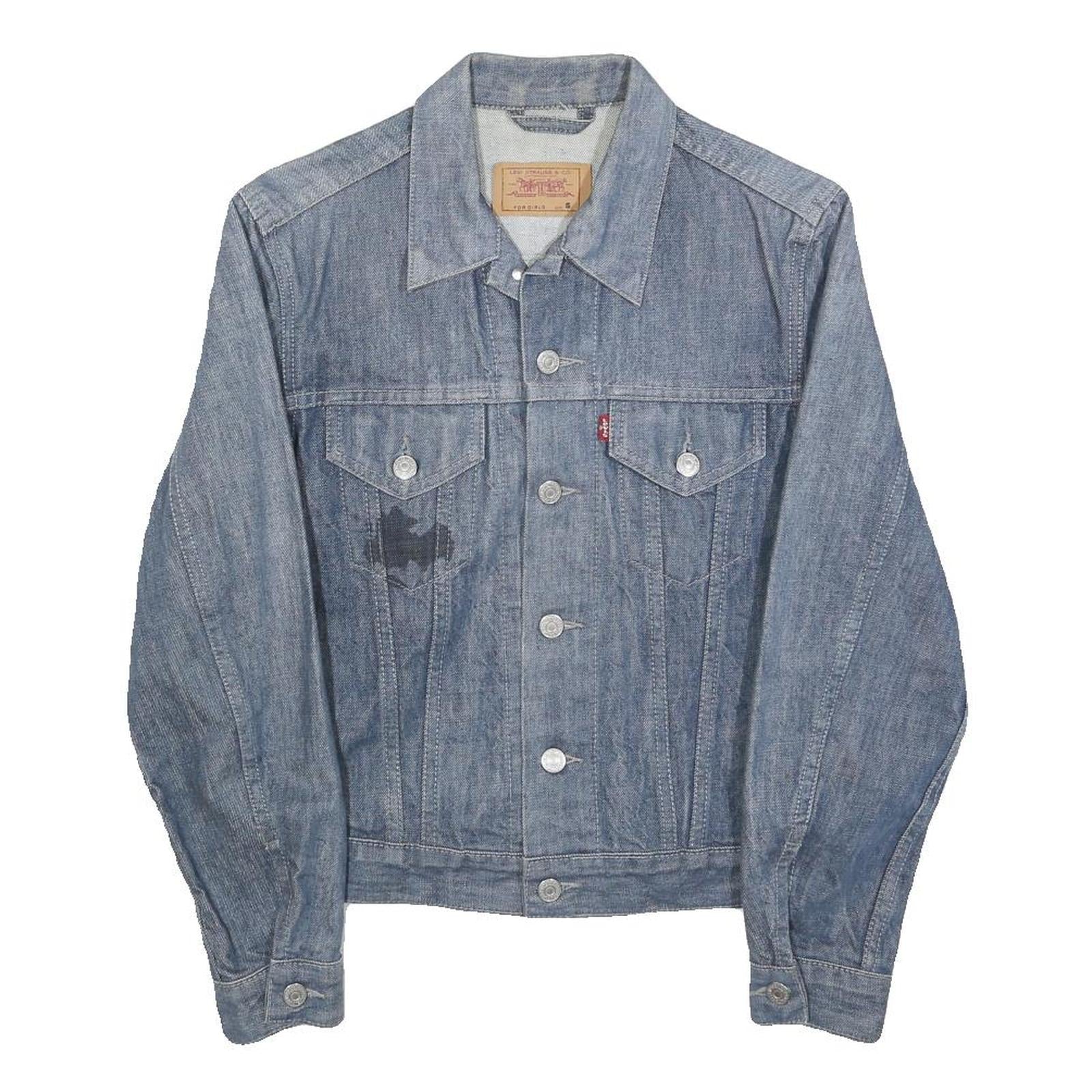 LEVI'S Womens Blue Denim Jacket S Cotton Classic Button Closure Casual Refurbished - N/A refurbished available on Cerqular