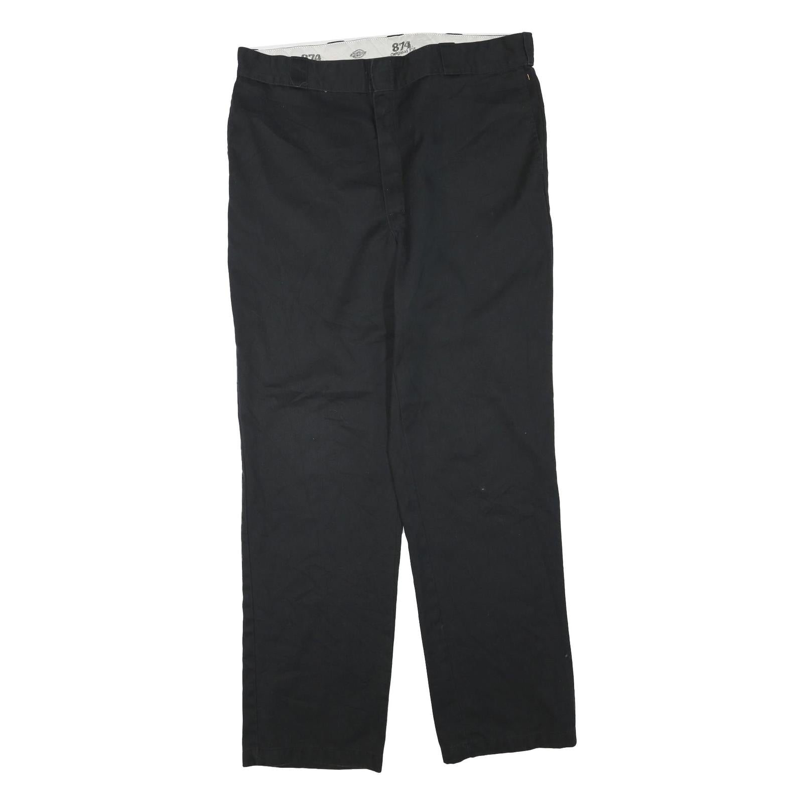 DICKIES Mens Polyester Blend Black Regular Fit Straight Trousers W40 L34 Refurbished - N/A refurbished available on Cerqular