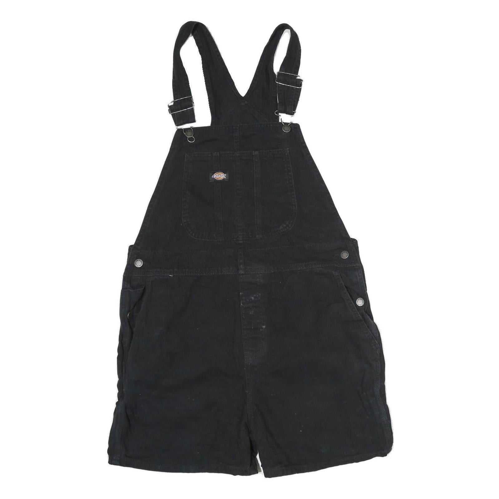 DICKIES Womens Black Cotton Dungarees Loose Fit XL W36 L4 Workwear Shorts Refurbished - N/A refurbished available on Cerqular