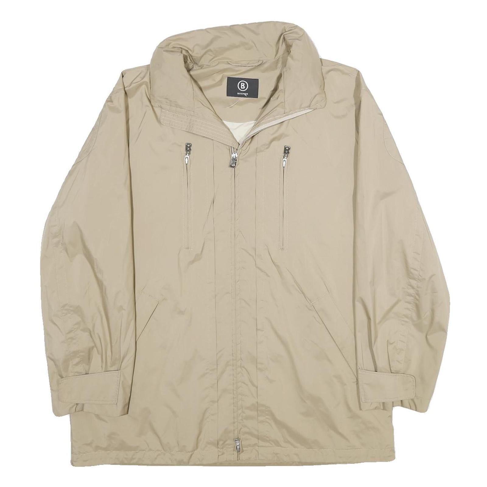 BOGNER Womens Beige Polyester Zip Jacket UK 14 Plain Lightweight Casual Outdoor Refurbished - N/A refurbished available on Cerqular