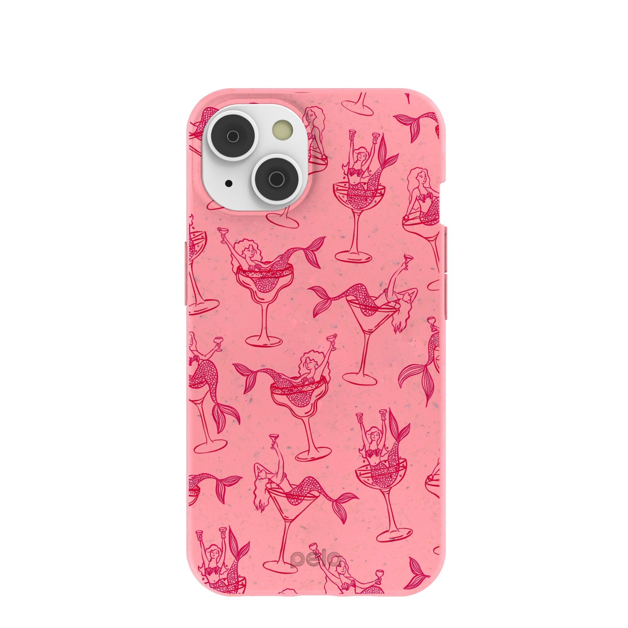 Bubblegum Pink Mermaid Cocktail iPhone 14/16e Case Refurbished - Pela Case refurbished available on Cerqular