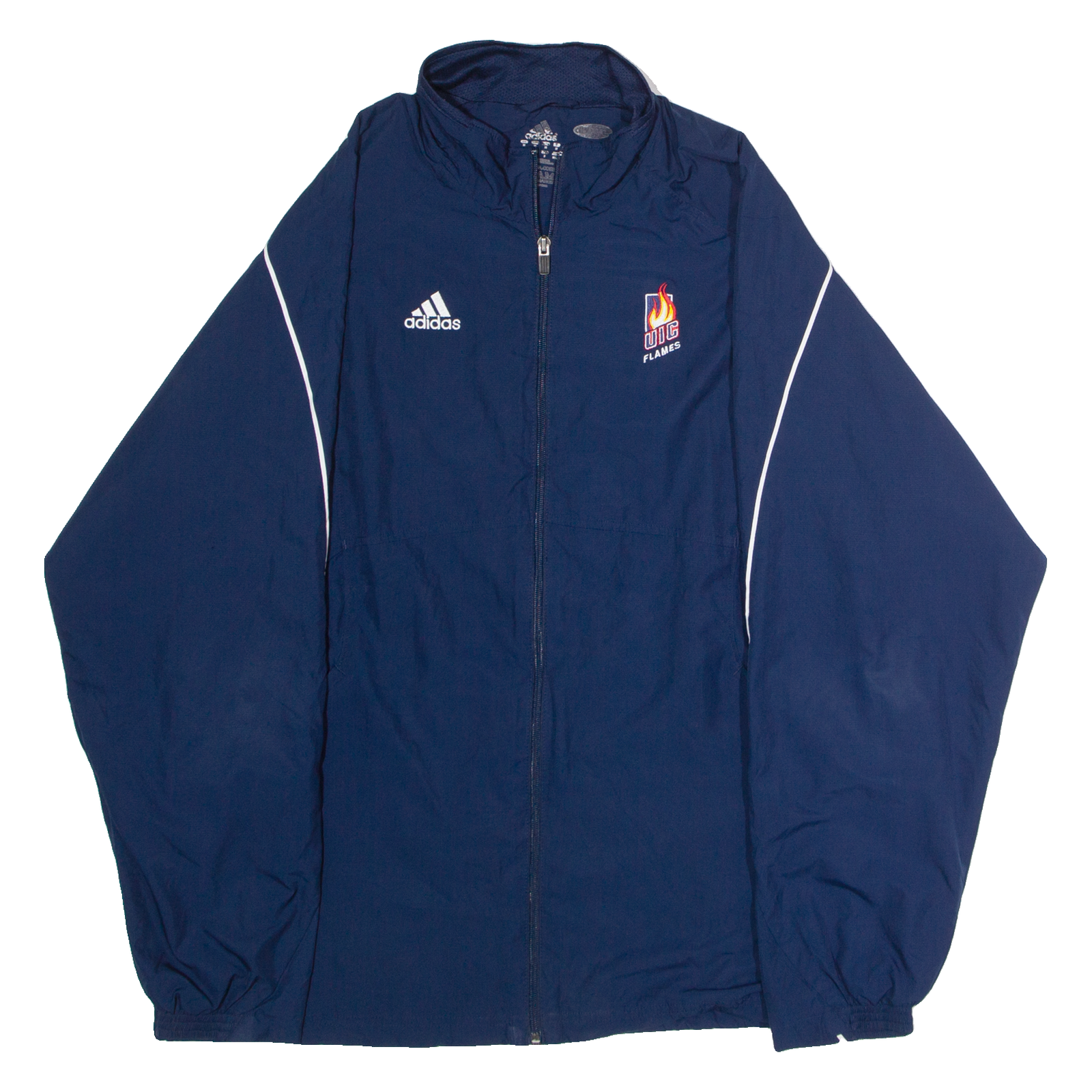 ADIDAS UIC Flames Mens Windbreaker Jacket Blue USA M Refurbished - N/A refurbished available on Cerqular