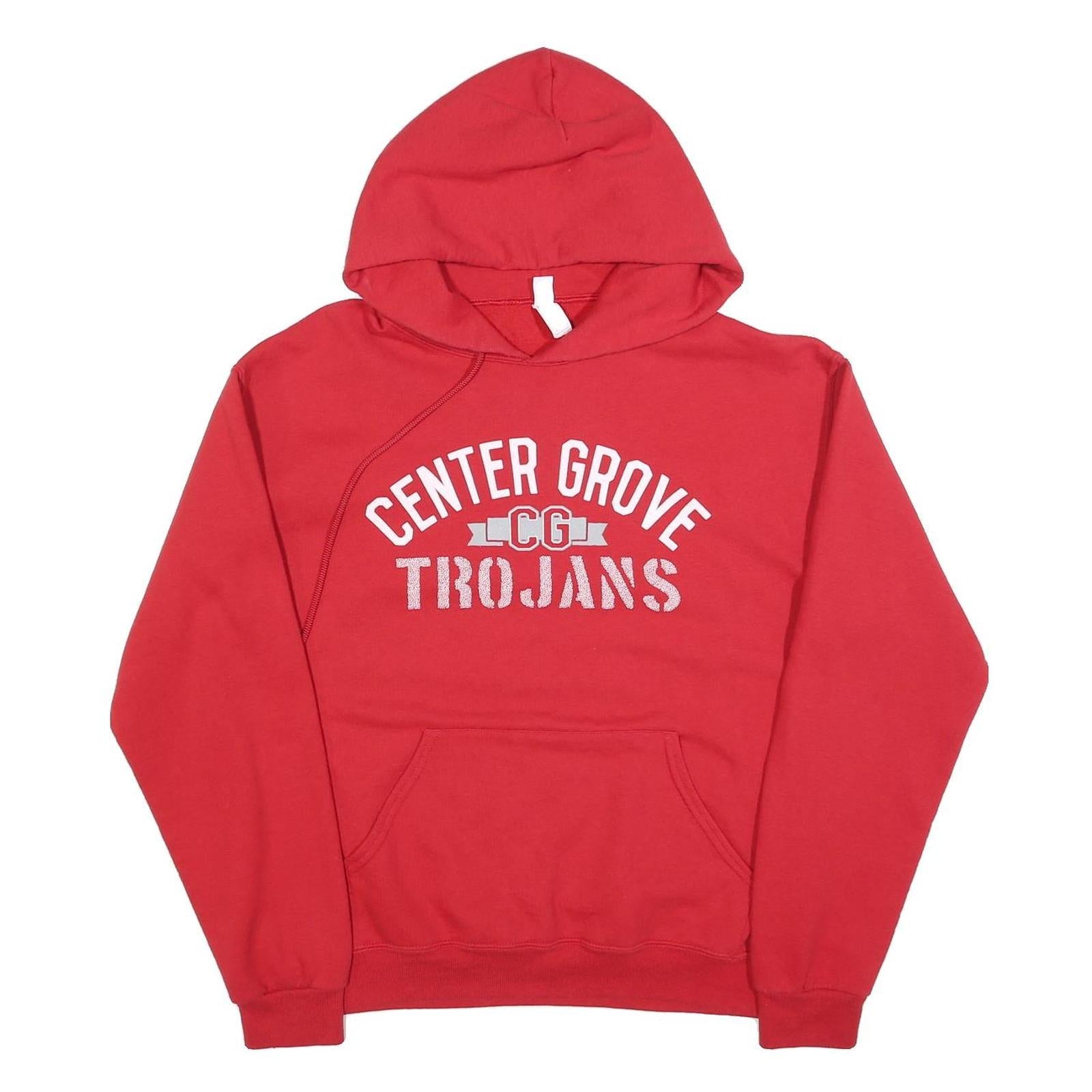 JERZEES Mens Red Center Grove CG Trojans Pullover Hoodie M Casual Comfort Refurbished - N/A refurbished available on Cerqular