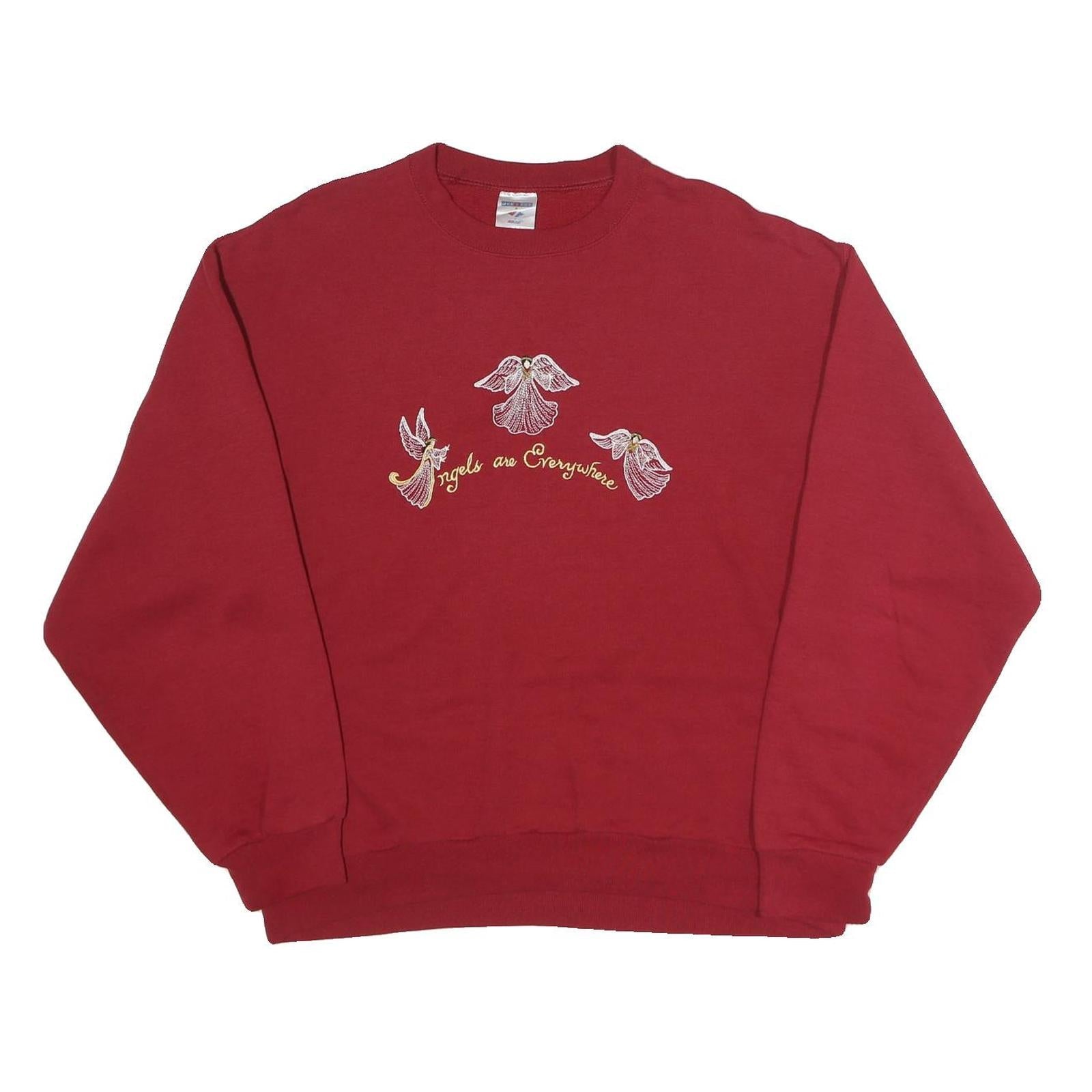 Buy JERZEES Mens Red Angels Embroidered Crew Neck L Cotton Blend Sweatshirt Refurbished - $23.39 JERZEES Mens Red Angels Embroidered Crew Neck L Cotton Blend Sweatshirt Refurbished - N/A refurbished available on Cerqular
