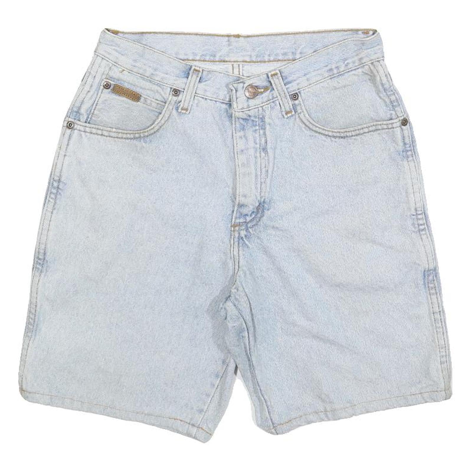 WRANGLER Womens Shorts Blue Denim Casual S W27 Classic Fit Summer Refurbished - N/A refurbished available on Cerqular