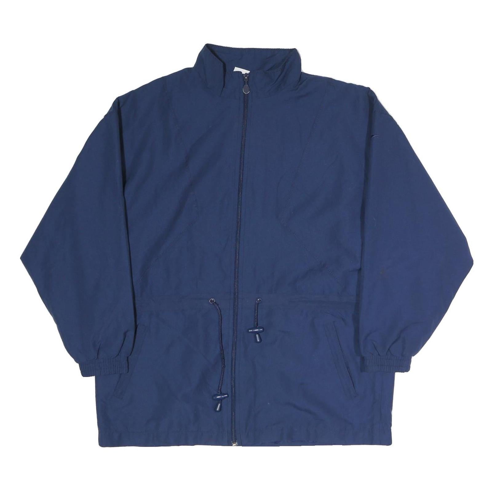 REEBOK Mens Blue Jacket M Cotton Plain Zip Casual Sportswear Lightweight Refurbished - N/A refurbished available on Cerqular