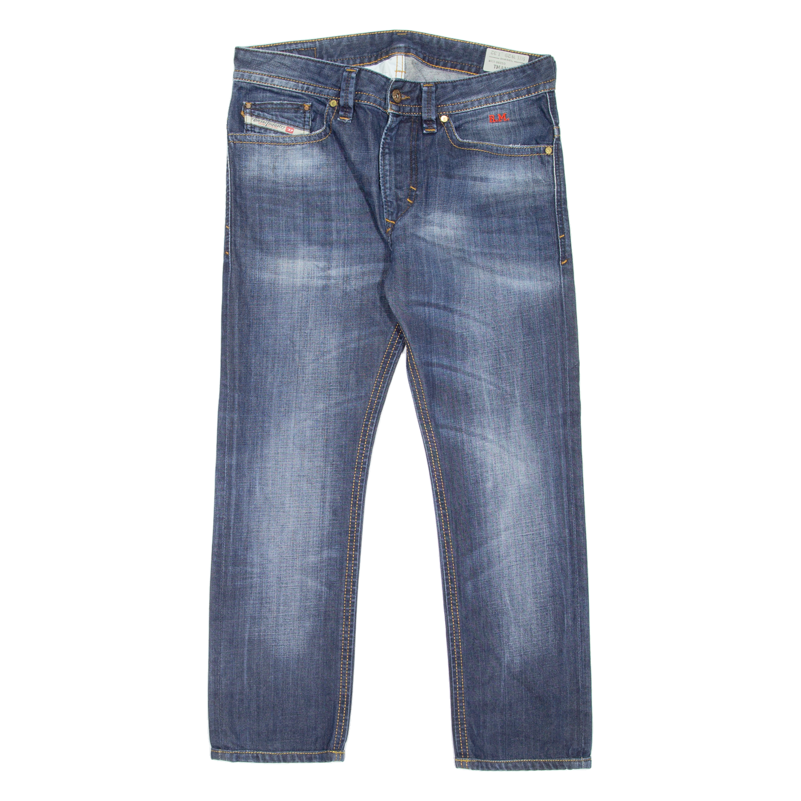 DIESEL Thavar Mens Jeans Blue Slim Skinny Stone Wash W32 L25 Refurbished - N/A refurbished available on Cerqular