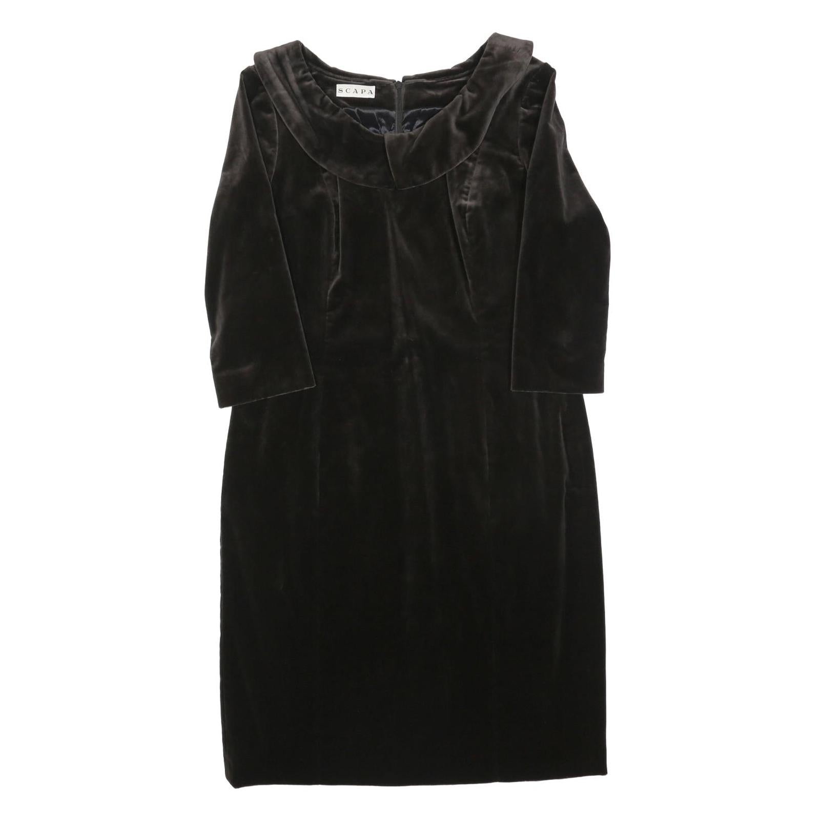 Buy SCAPA Womens Black Velvet Shift Dress Polyester Long Sleeve Knee Length UK L Refurbished - $27.29 SCAPA Womens Black Velvet Shift Dress Polyester Long Sleeve Knee Length UK L Refurbished - N/A refurbished available on Cerqular