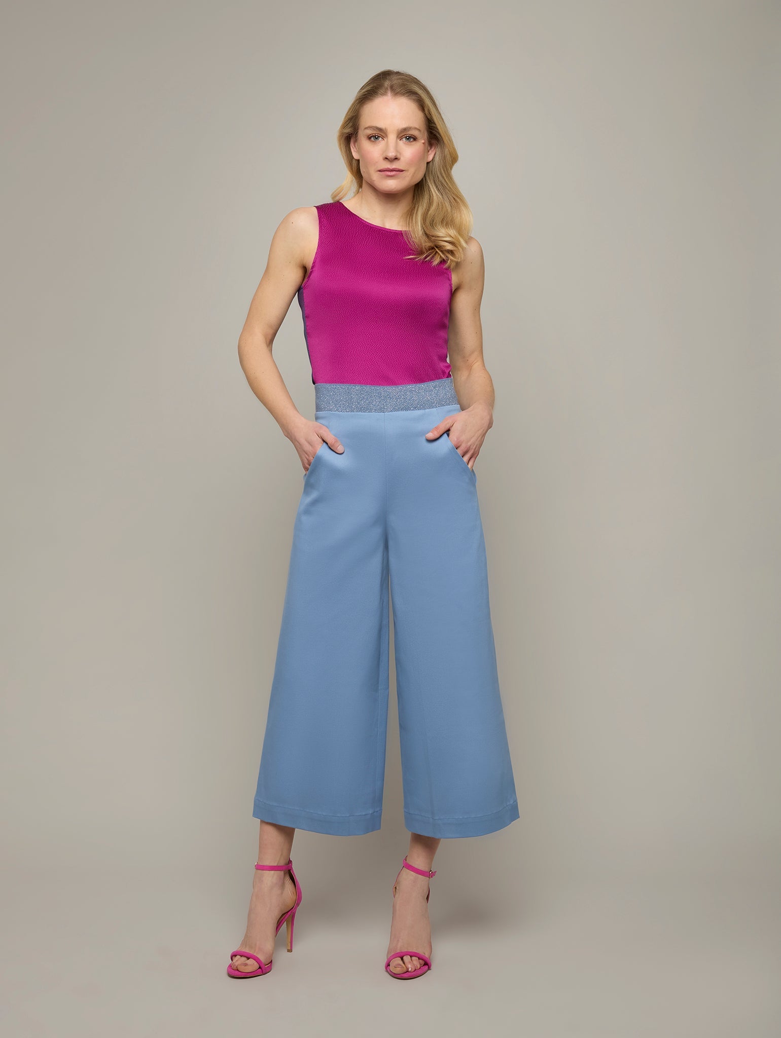 BATEAUX | A-Line Midi Culottes | Size: Pale Denim / XXS Refurbished - N/A refurbished available on Cerqular