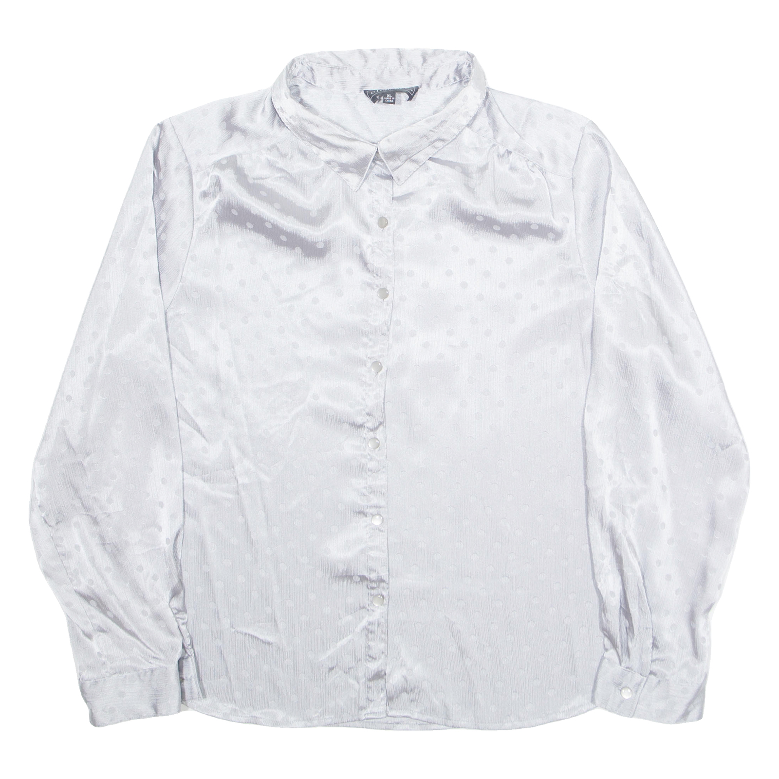 ELEMENT Womens Printed Shirt Silver Collared Long Sleeve Spotted XL Refurbished - N/A refurbished available on Cerqular