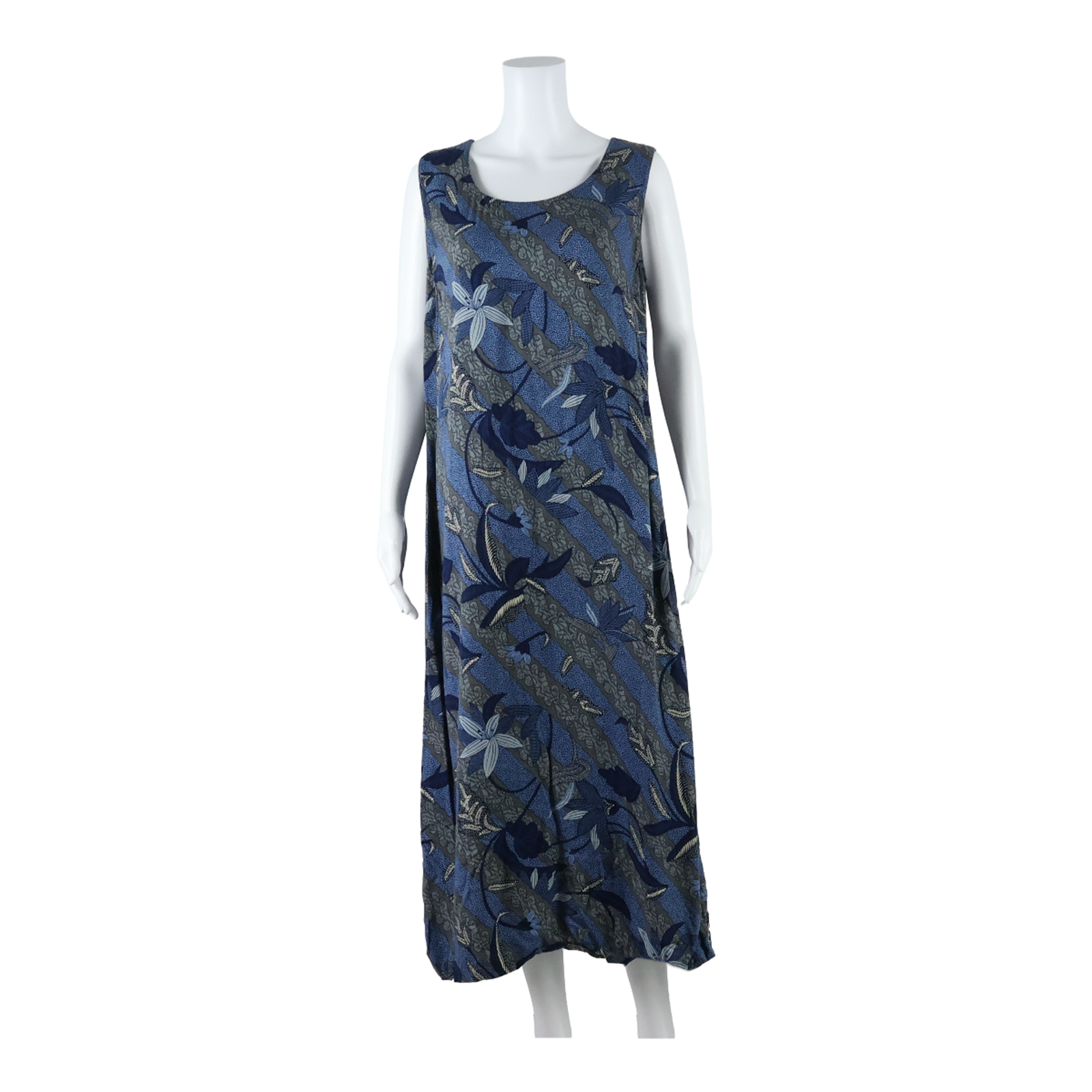 Womens Shift Dress Blue Floral Sleeveless Long 2XL Refurbished - N/A refurbished available on Cerqular